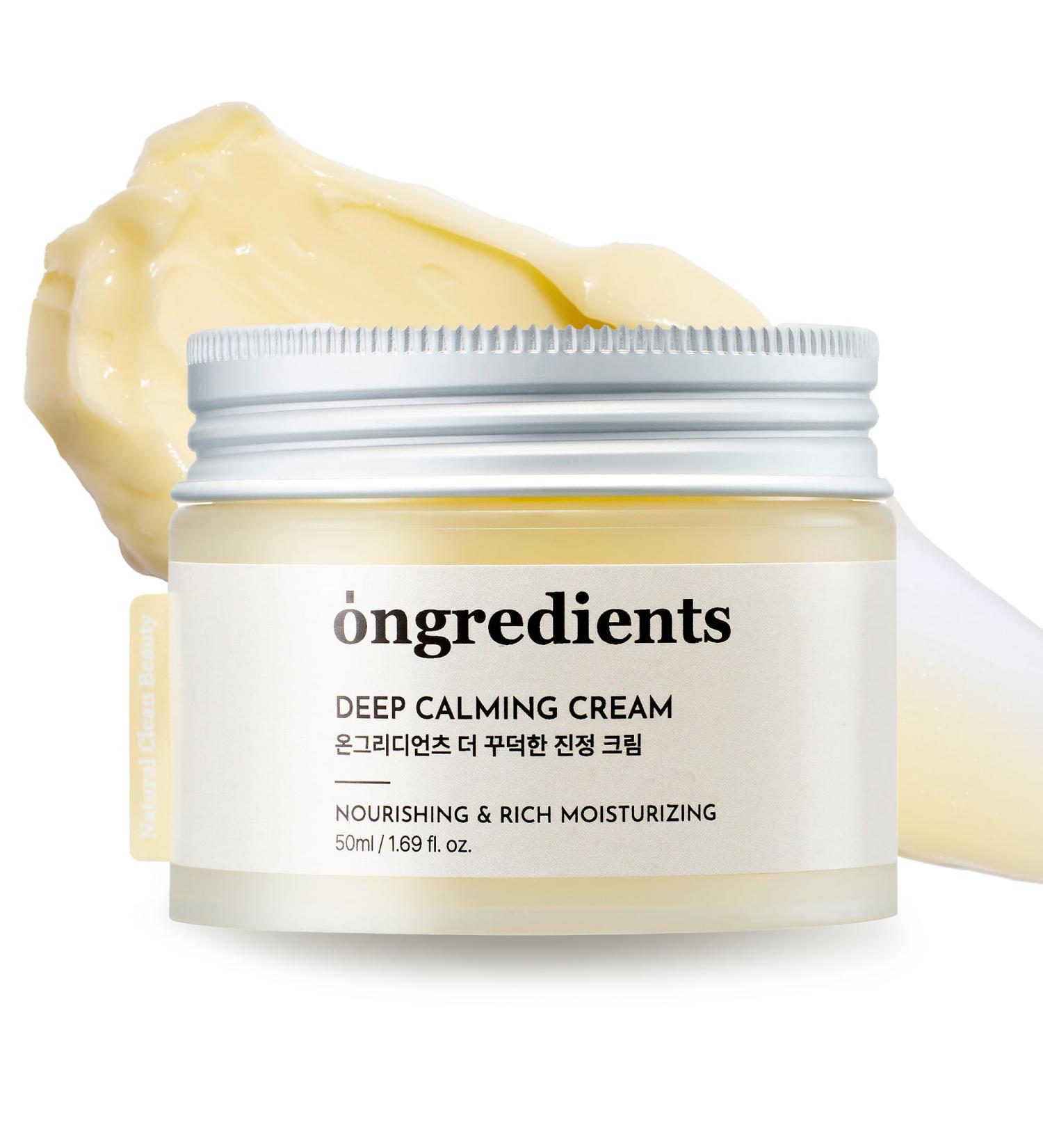 ONGREDIENTS Deep Calming Cream | Daily Face Moisturizer for Dry, Sensitive Skin | Centella Asiatica, Ceramide, Soothing, Skin Barrier, Hydrating | Fragrance-Free, Korean Skincare 1.69 fl Oz - Buy Online on GoSupps.com