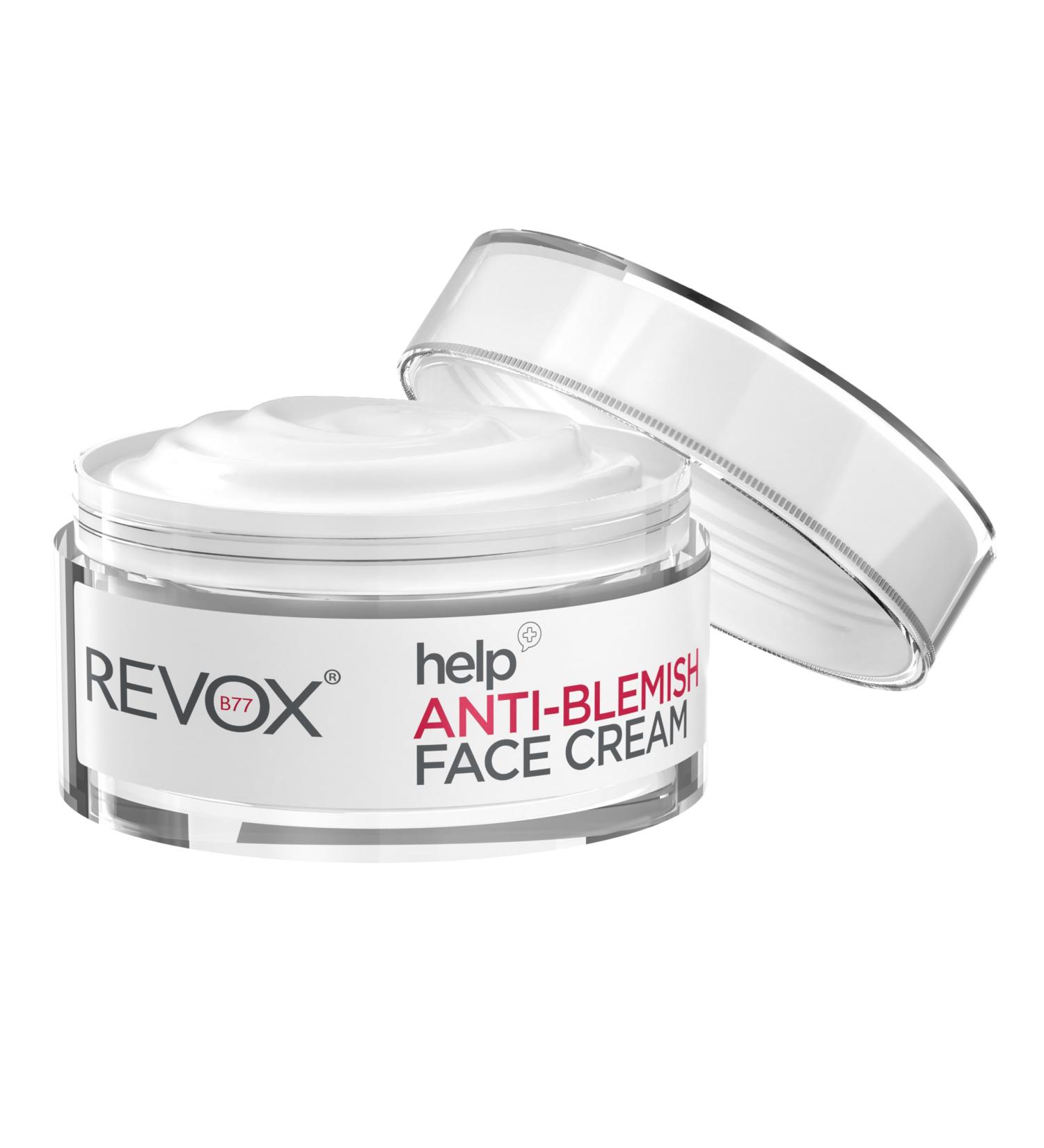 REVOX B77 Help AntiBlemish Face Cream 50 ml Reduces Dark Spots Evens Skin Tone Hydrates Reduces Dryness Softens Sensitive Skin Minimizes Wrinkles - Buy Online on GoSupps.com