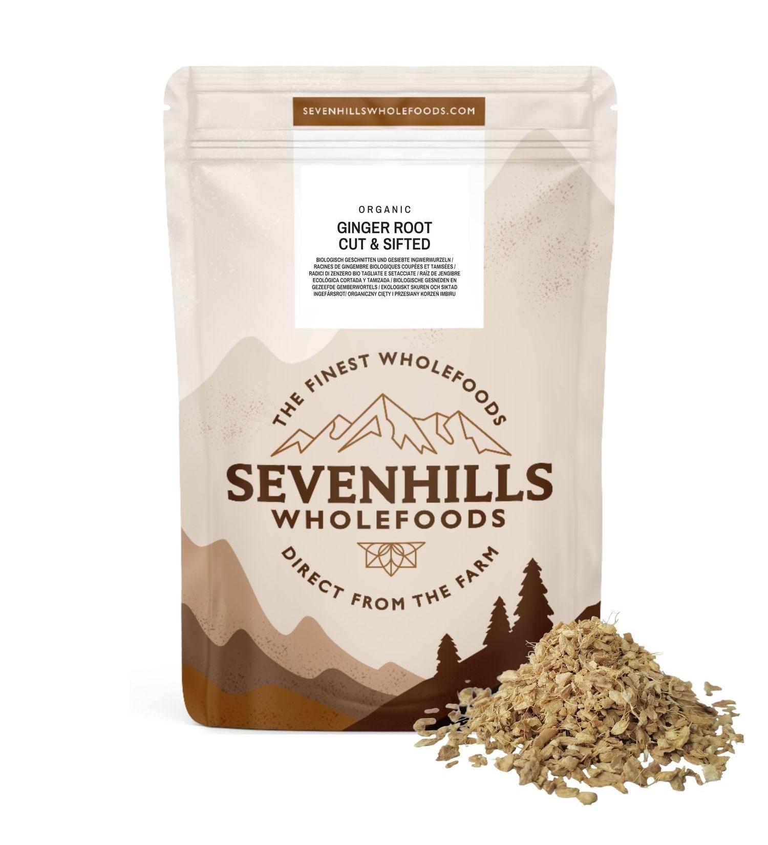 Sevenhills Wholefoods Organic Dried Ginger Root 200g - Perfect for Tea Infusion & Cooking - Buy Online on GoSupps.com