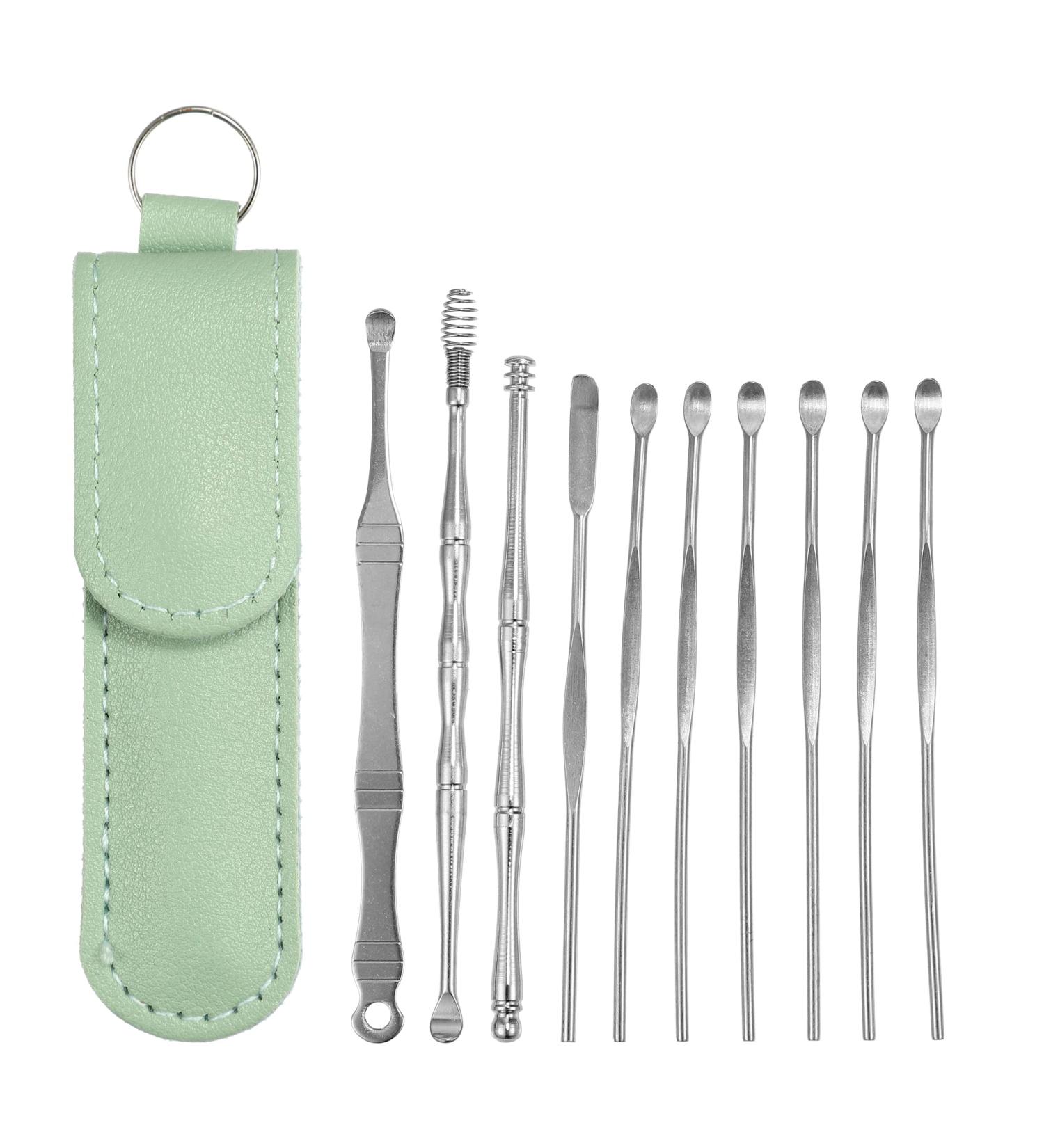 VOCOSTE 10 Pcs Earwax Cleaning Tool Kit - Stainless Steel Cleaner Set with Storage Pouch - Buy Online on GoSupps.com
