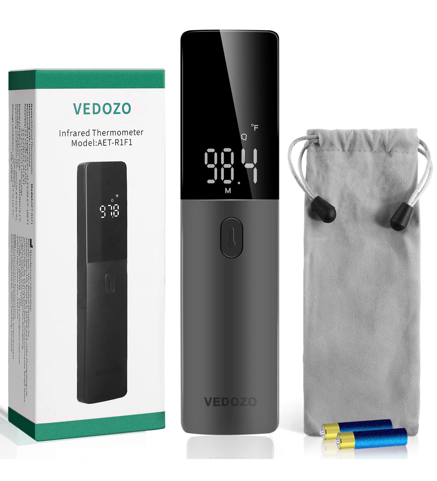 Vedozo Non-Contact Digital Infrared Forehead Thermometer - LED Screen, Accurate Reading, Fever Alarm - for Kids & Adults - Buy Online on GoSupps.com