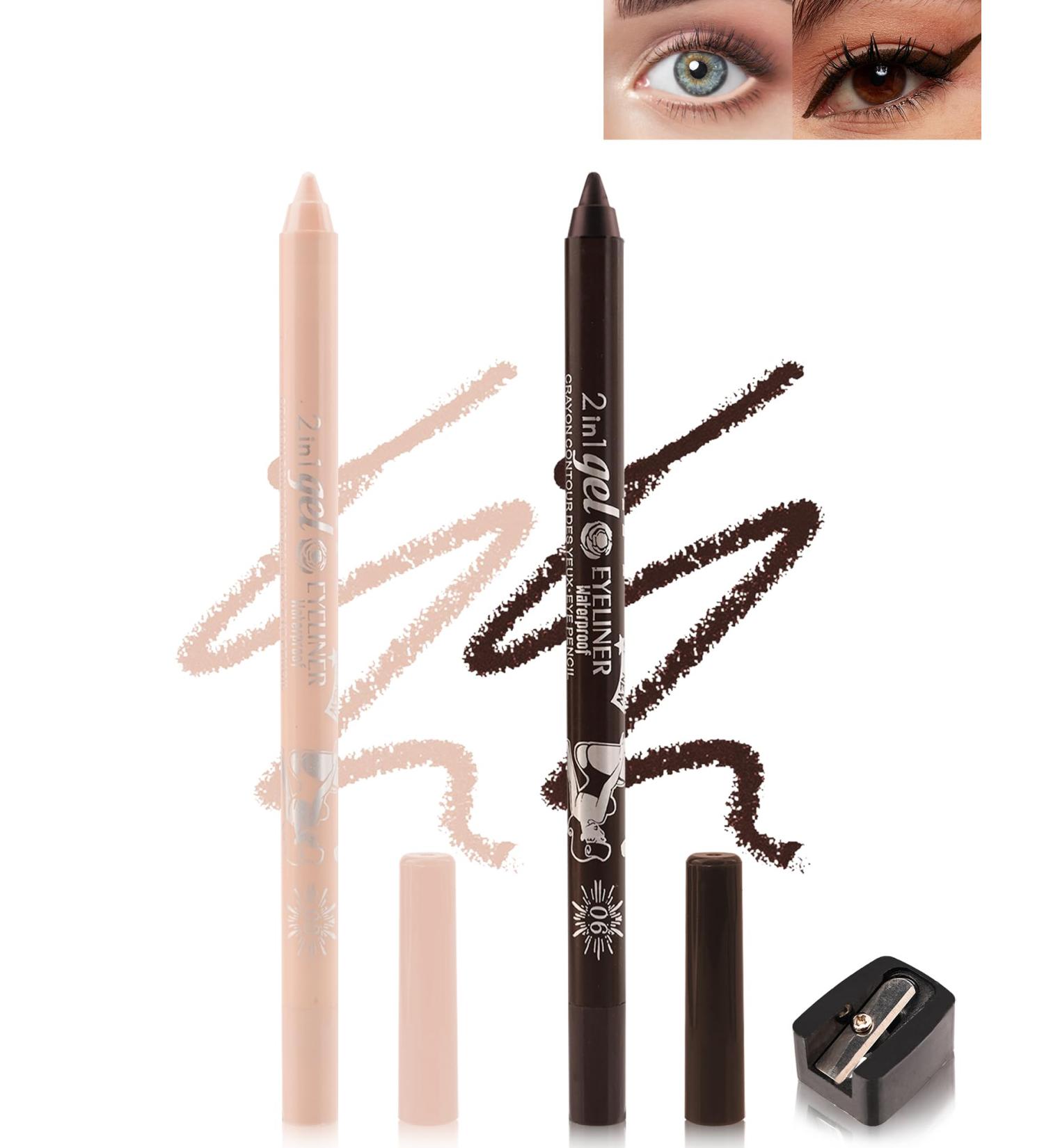  Lestpola Waterproof Gel Eyeliner Nude Brown Cream Matt Long-Lasting with Pencil Sharpener Intense Colour Easy to Apply Hypoallergenic Makeup for Sensitive Eyes 03 - Buy Online on GoSupps.com