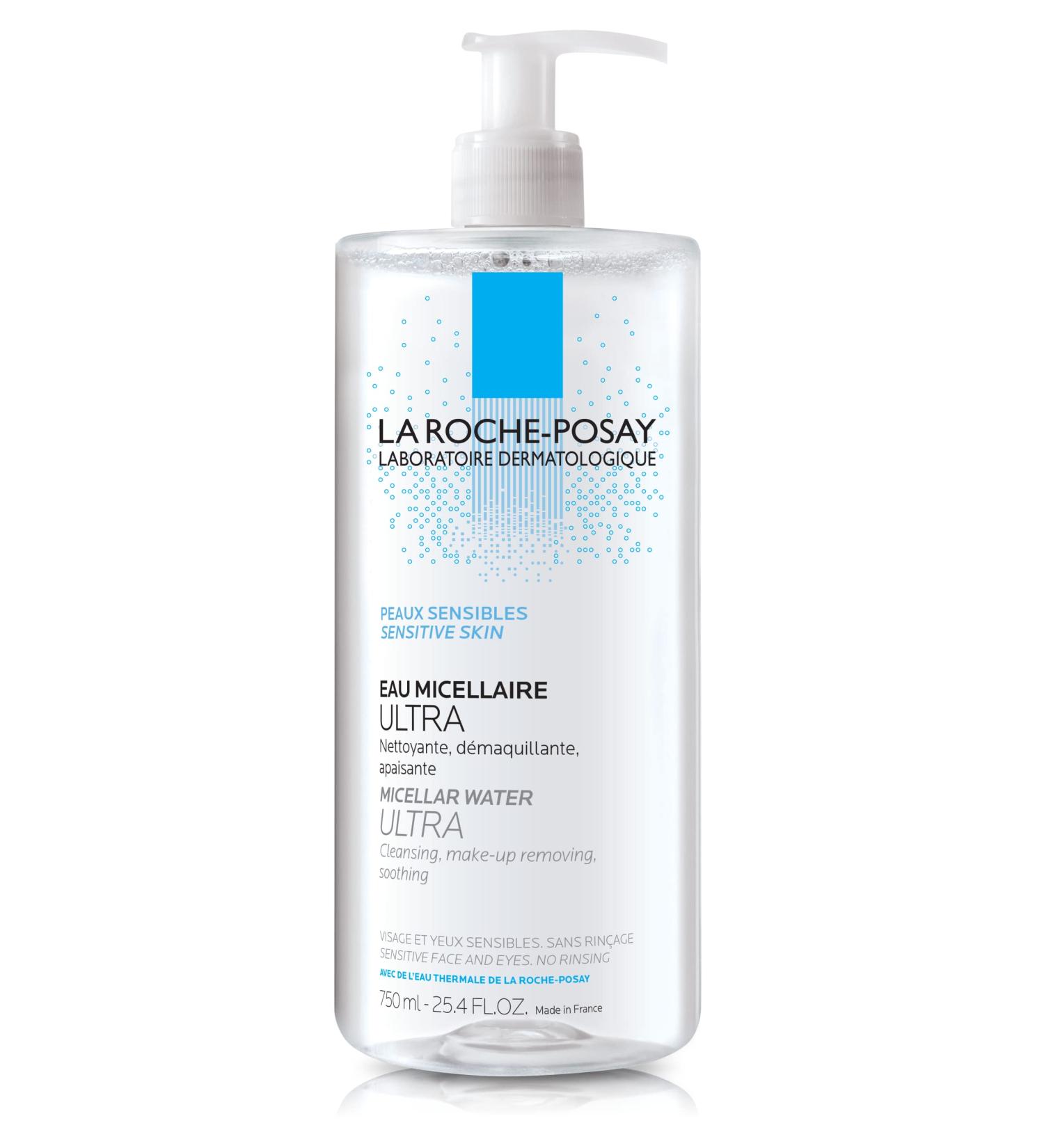 La Roche-Posay Micellar Water 750ml - Gentle Cleansing for Sensitive Skin - Buy Online on GoSupps.com