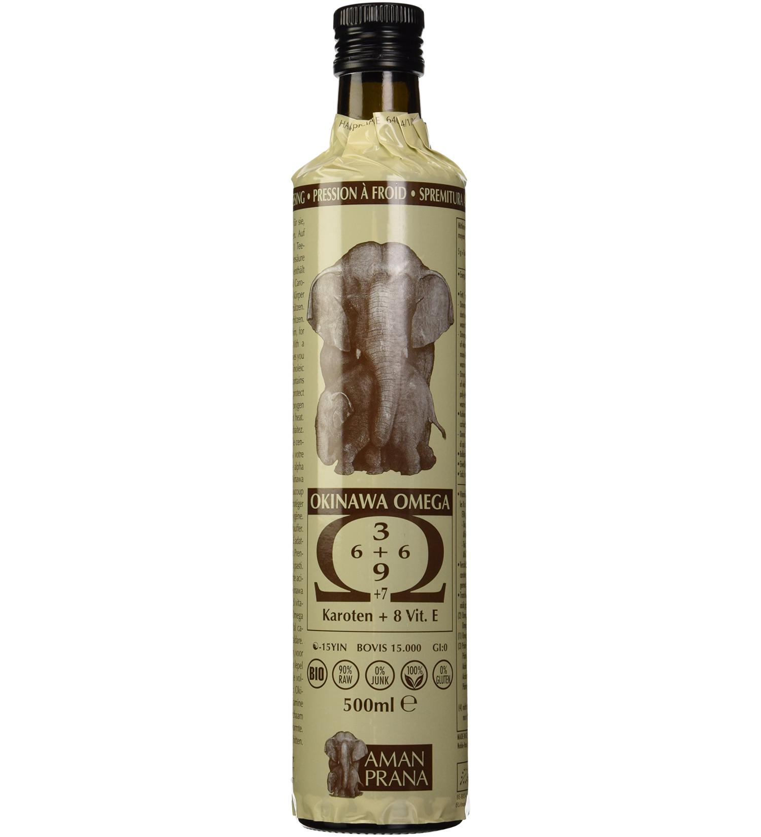 Aman Prana Okinawa Omega Oil "Happy Perilla Special" Organic 500 ml - Buy Online on GoSupps.com