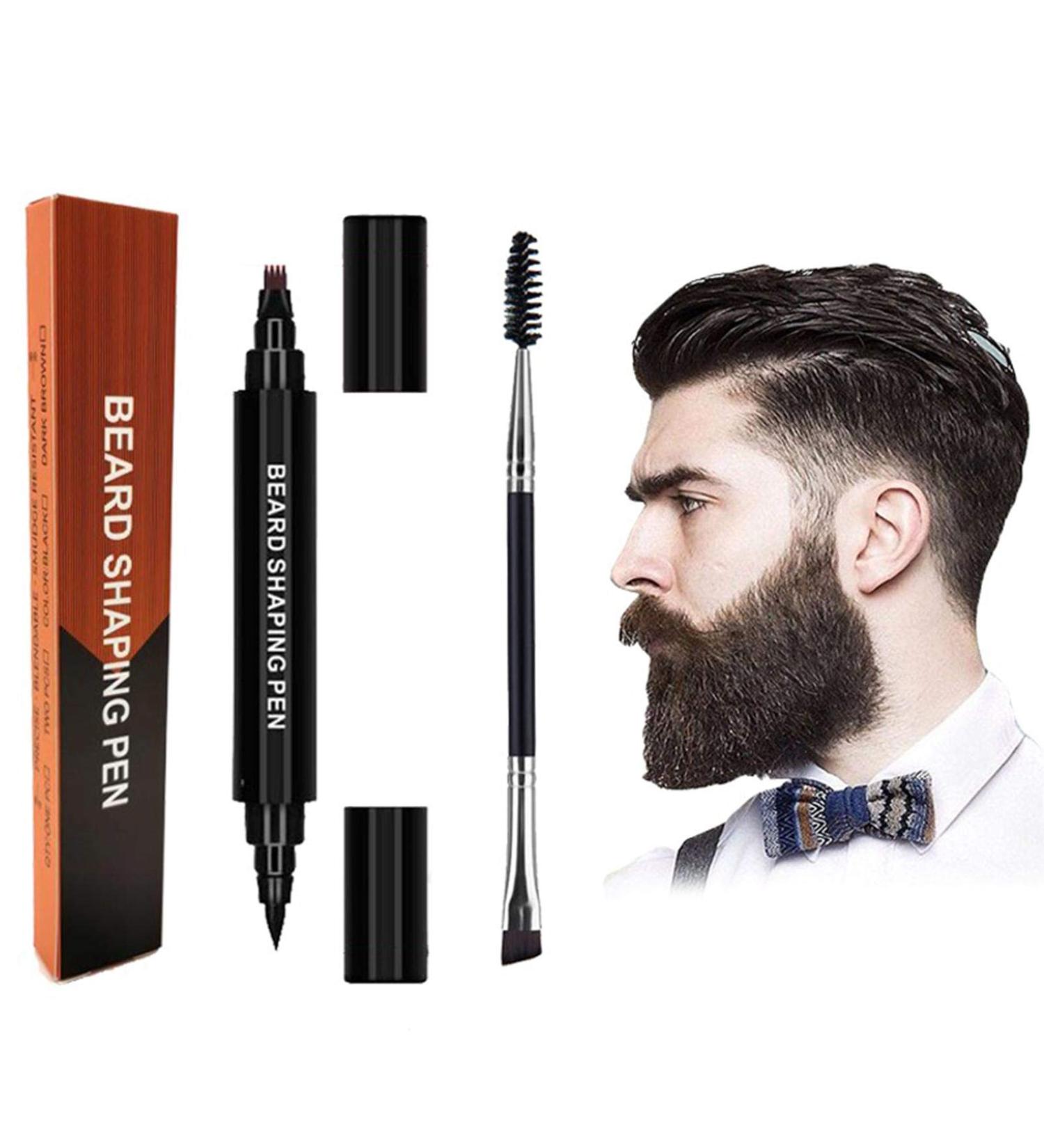 N/K Waterproof Beard Pencil Kit - Hairdressing Pen & Brush for Men | Ultimate Beard Care Accessories - Buy Online on GoSupps.com