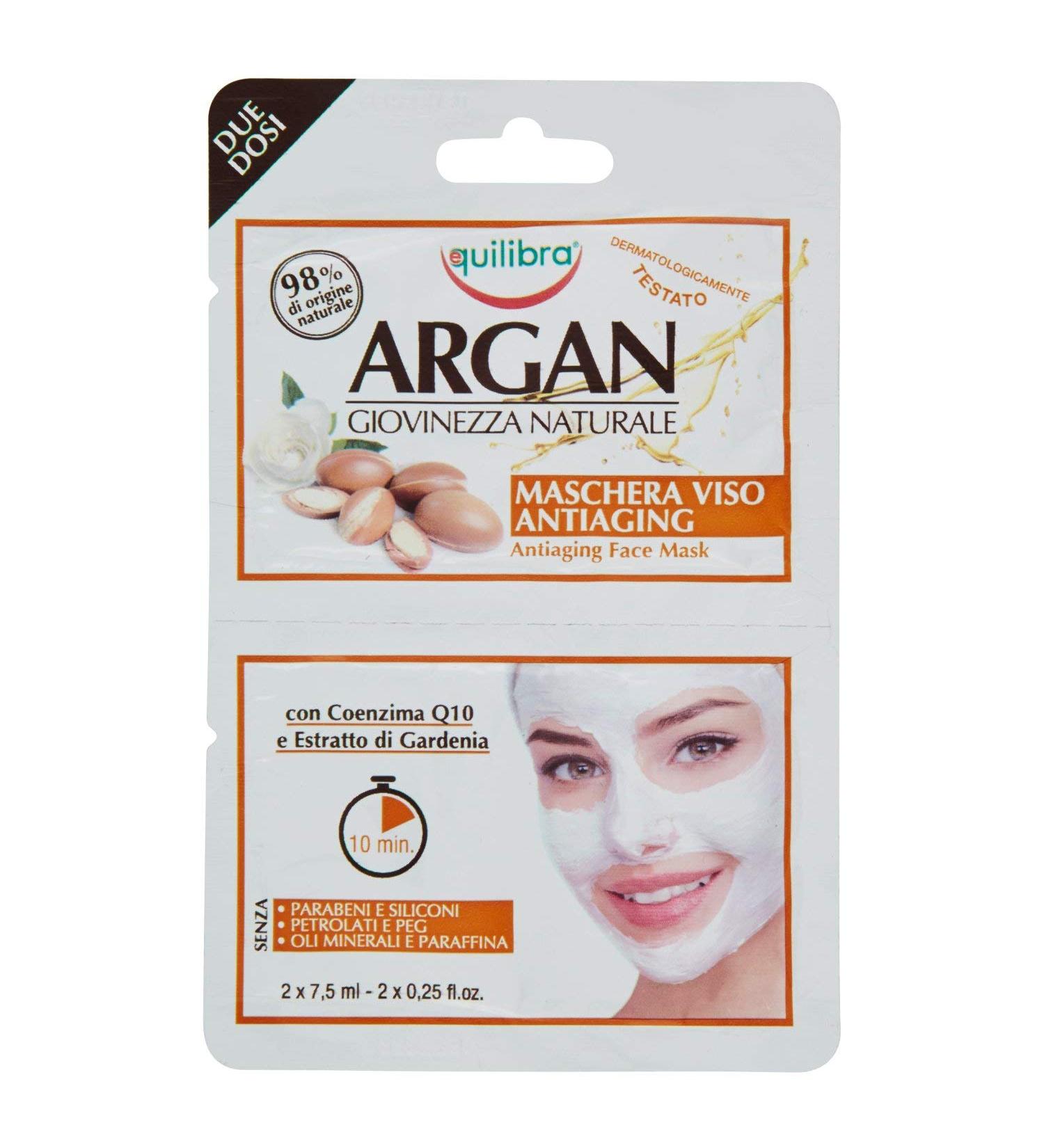 Equilibra Antiaging Argan Facial Mask 2 x 75 ml - Buy Online on GoSupps.com