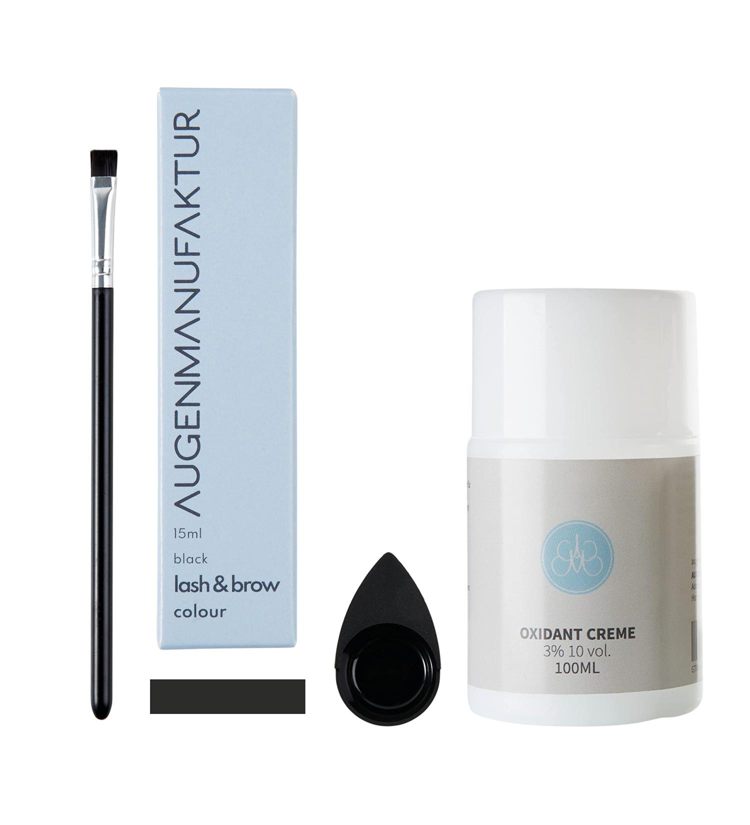  Augenmanufaktur Augenmanufaktur Colour Lash & Brow Basic Kit (Black) - Eyelash & Brow Colouring Kit for a Natural and Long Lasting Result - Buy Online on GoSupps.com