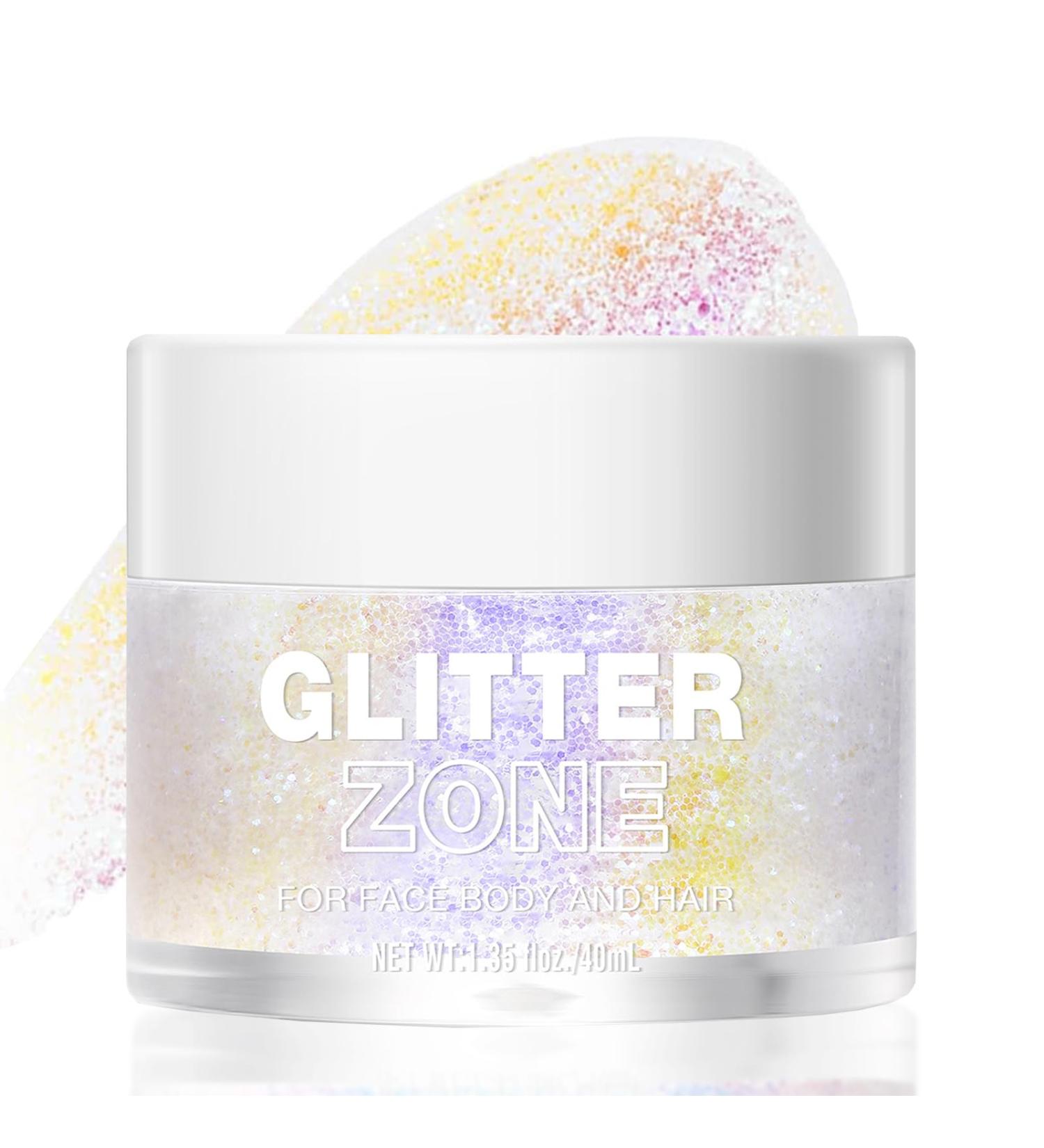Ruibavya Neon Purple Body Glitter Gel 40ml - Chunky Glitter for Hair Face & Body | Festival Makeup & Face Glitter (#03) - Buy Online on GoSupps.com