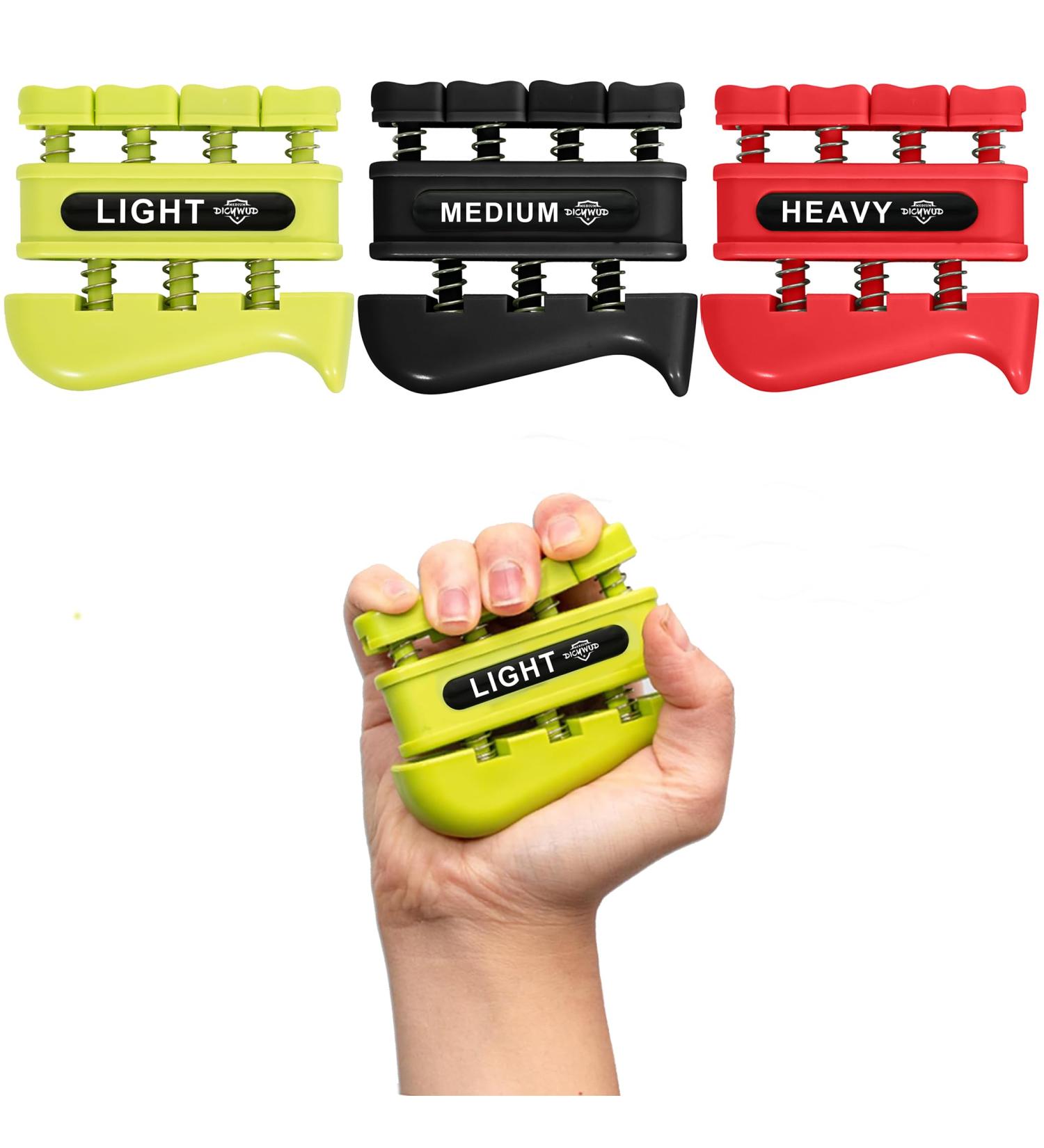 Buy Grip Strength Trainer - Finger & Hand Strengthening Tool for Home Office & Gym | Ideal for Athletes Musicians & Therapy - Yellow/Black/Red - Buy Online on GoSupps.com