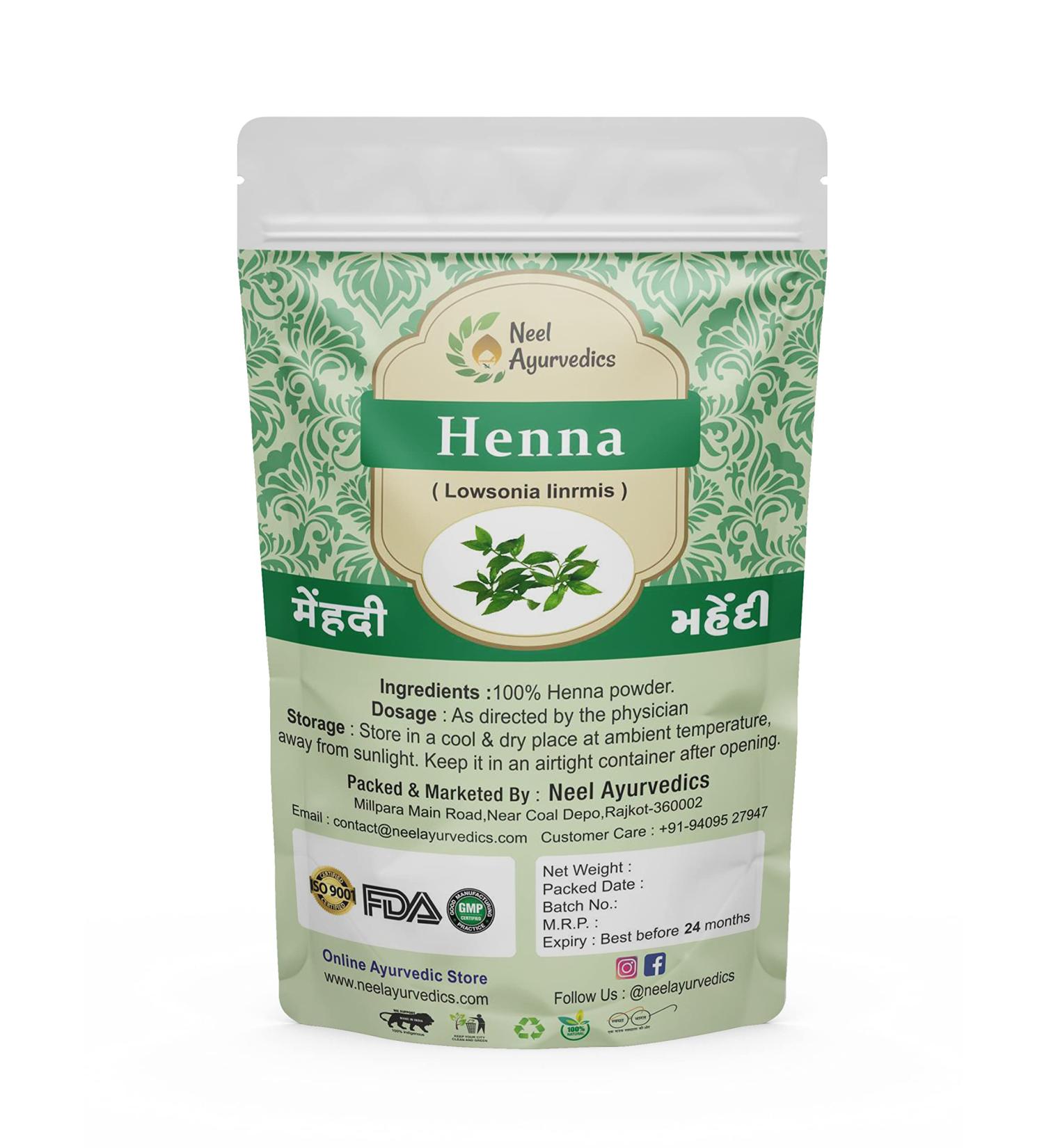 Poudre Mehandi (Lawsonia inermis) | Poudre de henn | 250 g