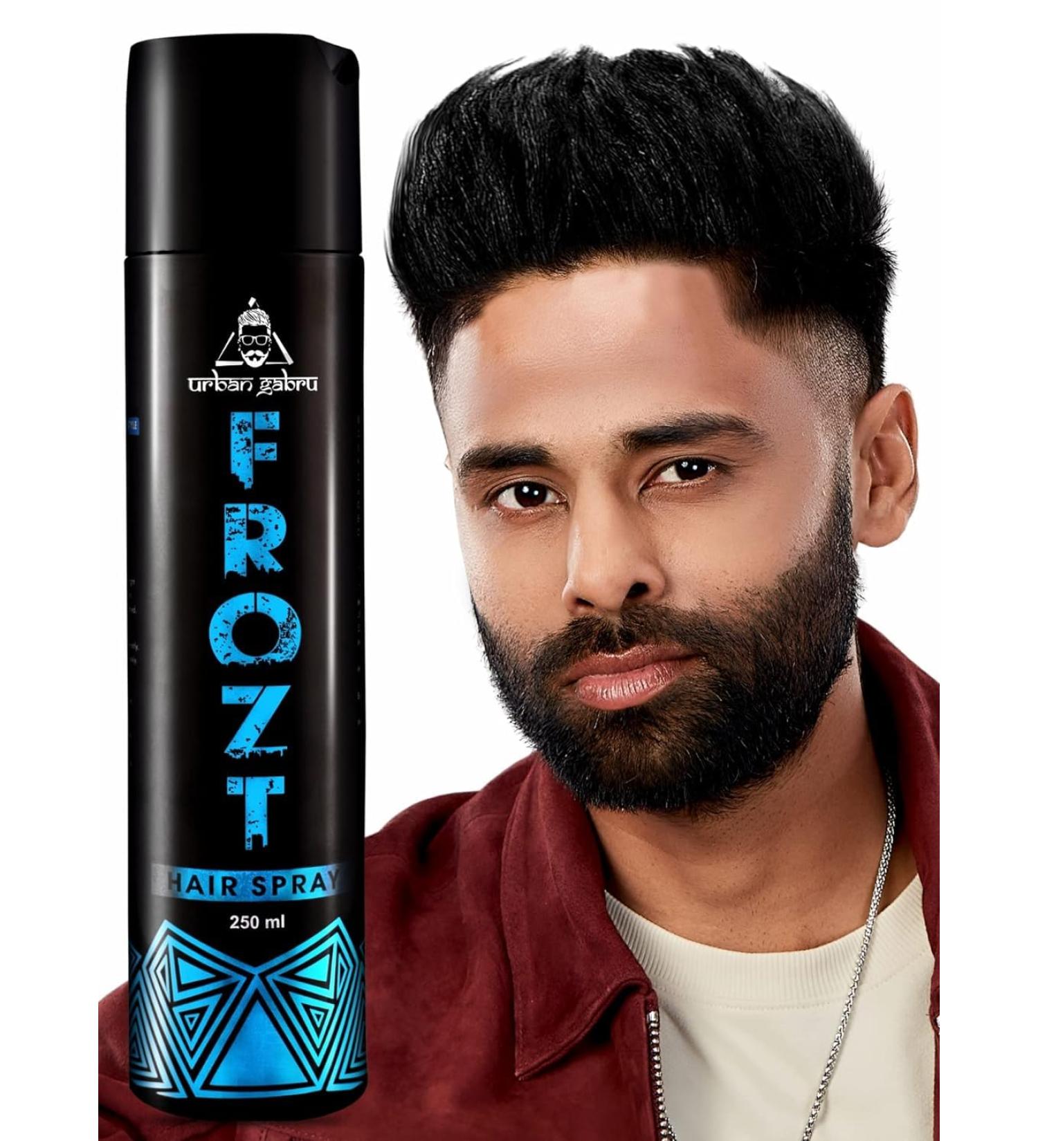 Ur'banGa'bru Frozt Hair Setting Spray (250 ml)|Hair Styling Spray| Extreme Hold for Men| Non Sticky | Fast Drying Black - Buy Online on GoSupps.com