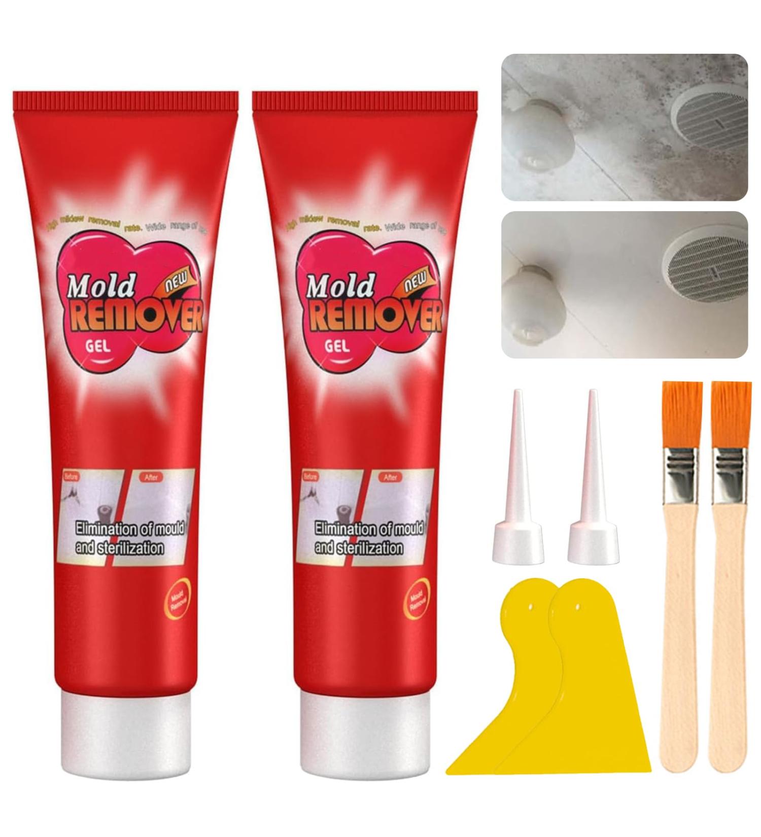 LINXINS 2PCS 120g Mold Remover Gel Mould and Mildew Remover Household Mould Miracle Remover Quick Mould Remover Gel for Wall Tiles Mould Magic Gel for Kitchen Bathroom Tile Stains Sink 120g - Buy Online on GoSupps.com