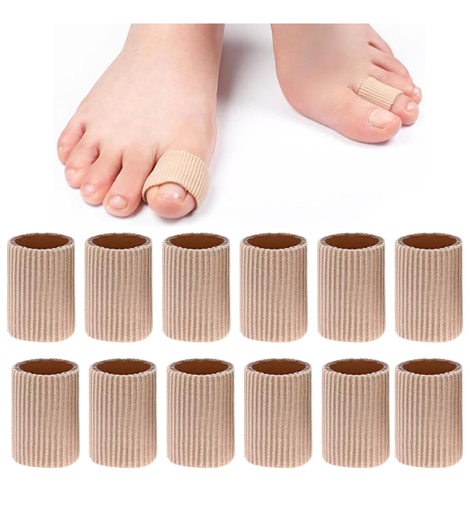 12 Pcs Gel-Lined Toe Sleeves for Corn and Callus Relief - Toe Cushion Protectors - Buy Online on GoSupps.com