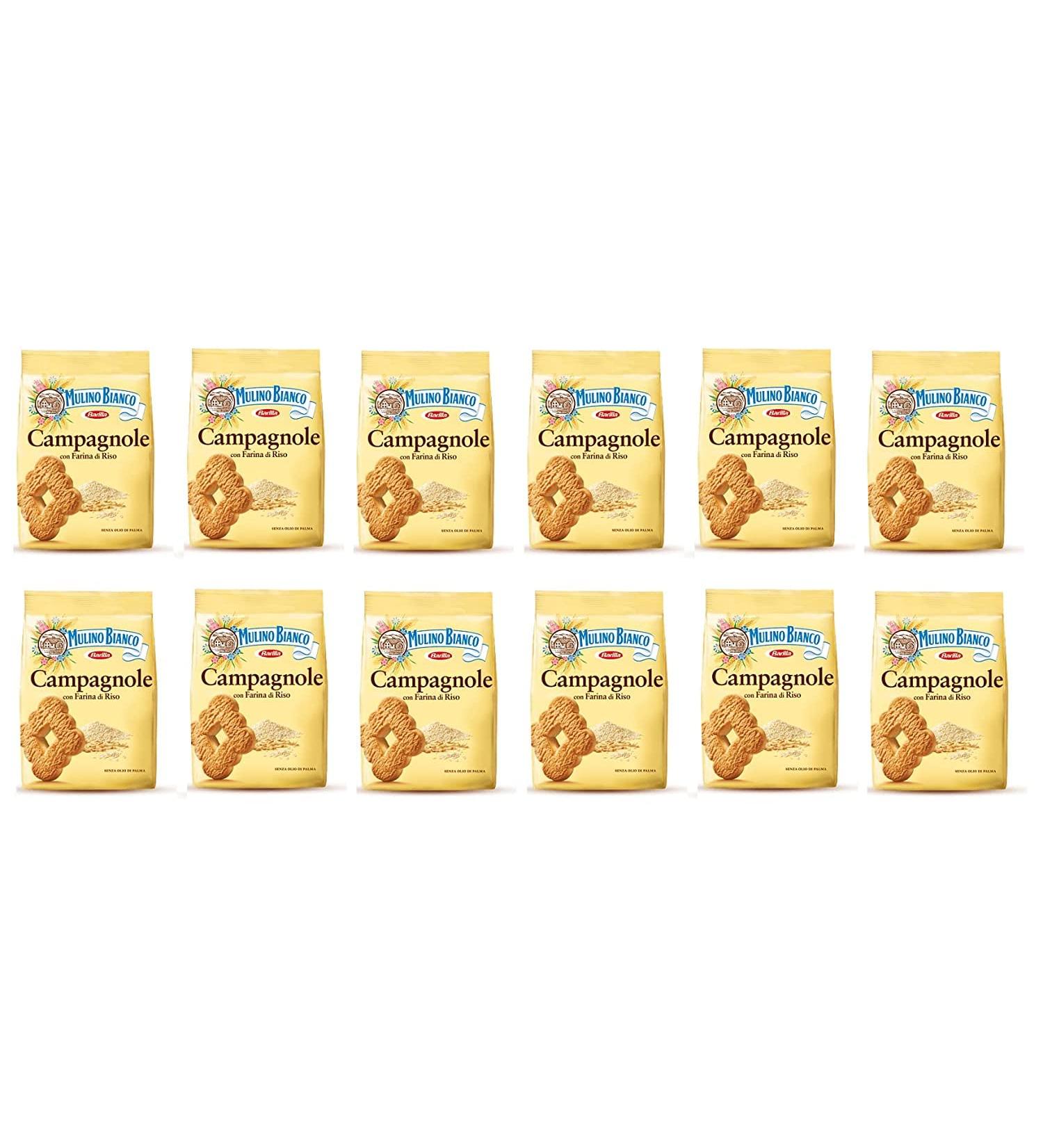  Mulino Bianco Barilla Mulino Bianco Campagnole with Rice Flour Lot of 12 short biscuits with rice flour 700 g - Buy Online on GoSupps.com