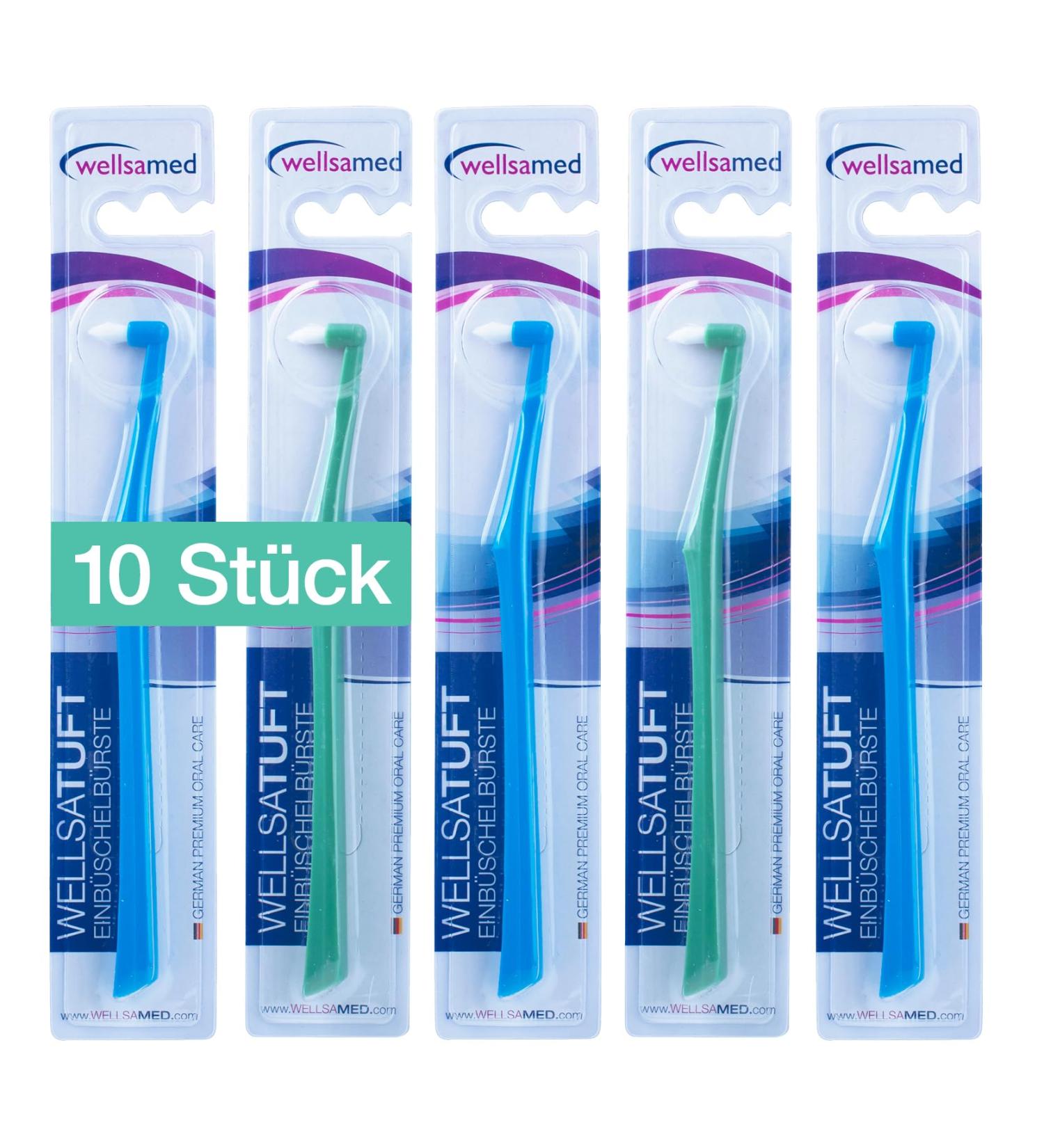 Optimized Wellsamed Corrugated Duet Insert Brush 10-Pack | Interspace Angle & End-Tuft Toothbrushes | Special Universal Steering Brushes - Ideal for All Smiles - Buy Online on GoSupps.com
