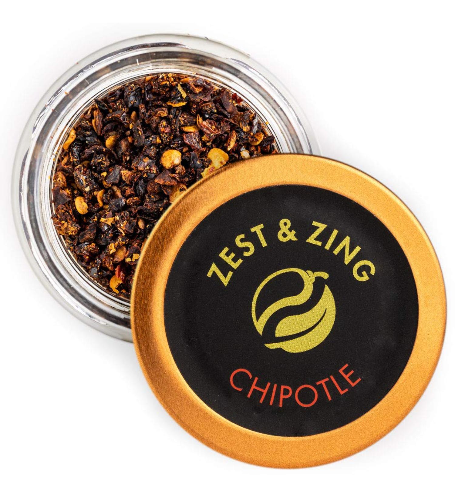 Chipotle Chilli Flakes 20g Spice Jar - ZEST & ZING Premium Chillis - Buy Online on GoSupps.com