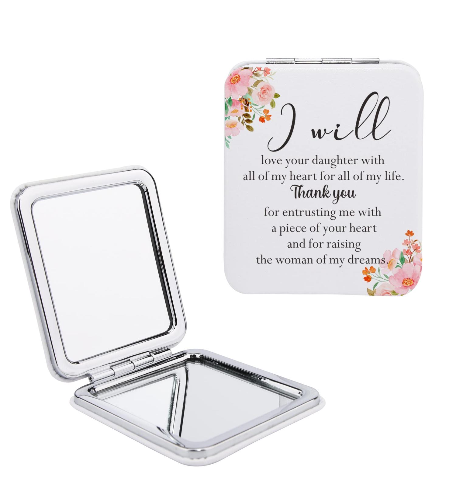 Mother of the Bride/Groom Gift: Mother in Law Pocket Mirror | Wedding Day Keepsake & Thank You Gift | Bridal Shower Keepsake for Woman - Buy Online on GoSupps.com