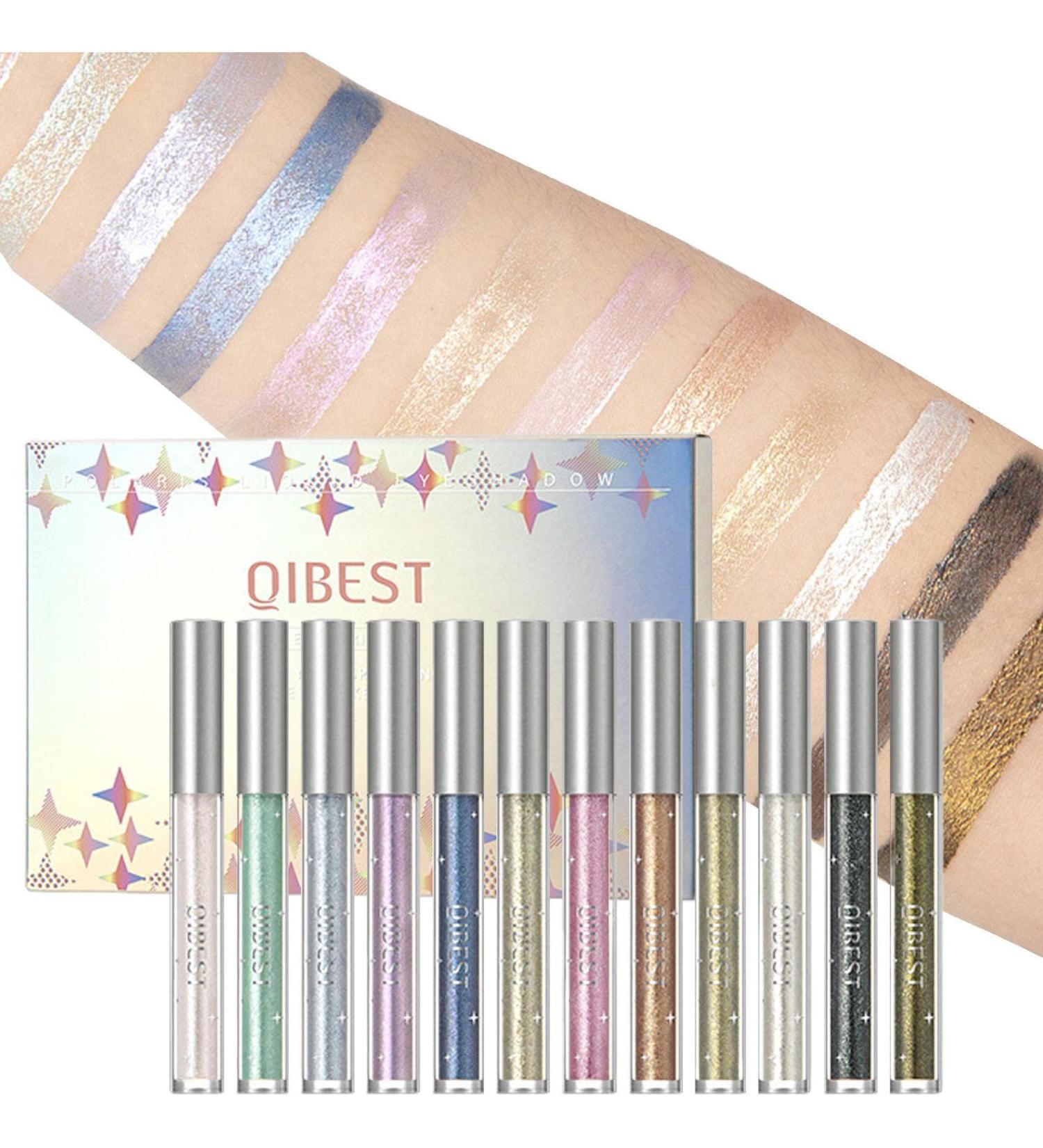 3 12 Colors Liquid Eyeshadow Eye Shadow Shiny Makeup Long Lasting | Sparkling Eye Shadow Makeup Kit Perfect for Every Woman and 3 Pcs 12pcs - Buy Online on GoSupps.com