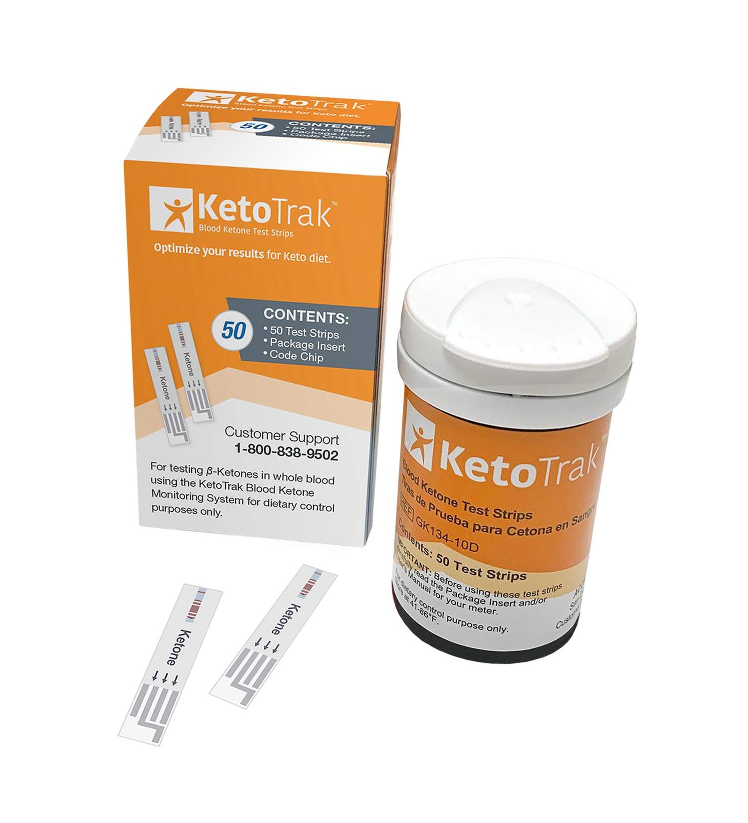 KetoTrak Blood Ketone Test Strips - 50 Strips | Measure Ketone Levels Easily - Buy Online on GoSupps.com