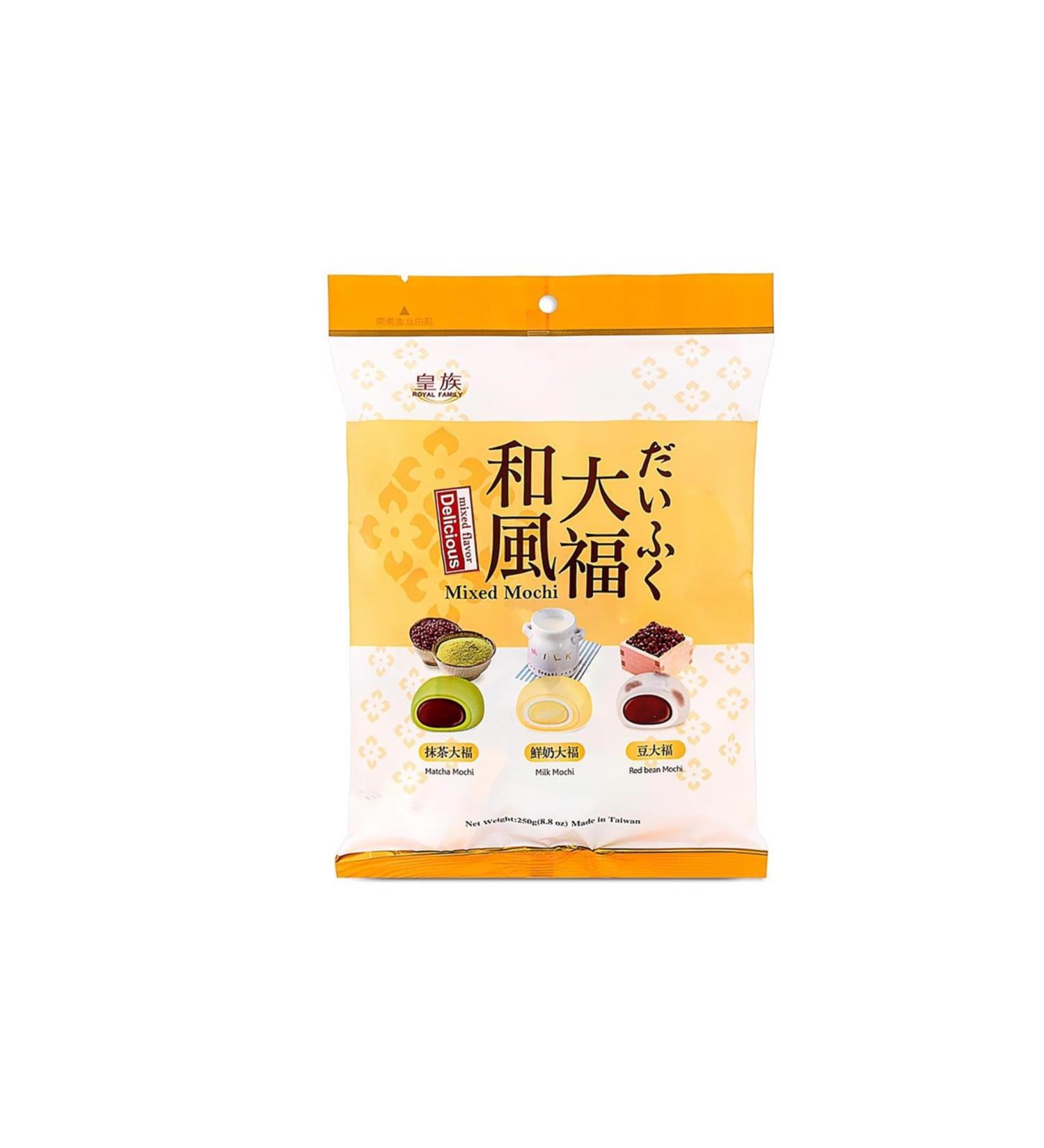 AND ASIA Delicious Mini Mochi Mix Delicious mini mochi mix 3 types milk matcha red beans Japanese sweet dish soft and sticky rice cake OG ASIA 250 g - Buy Online on GoSupps.com