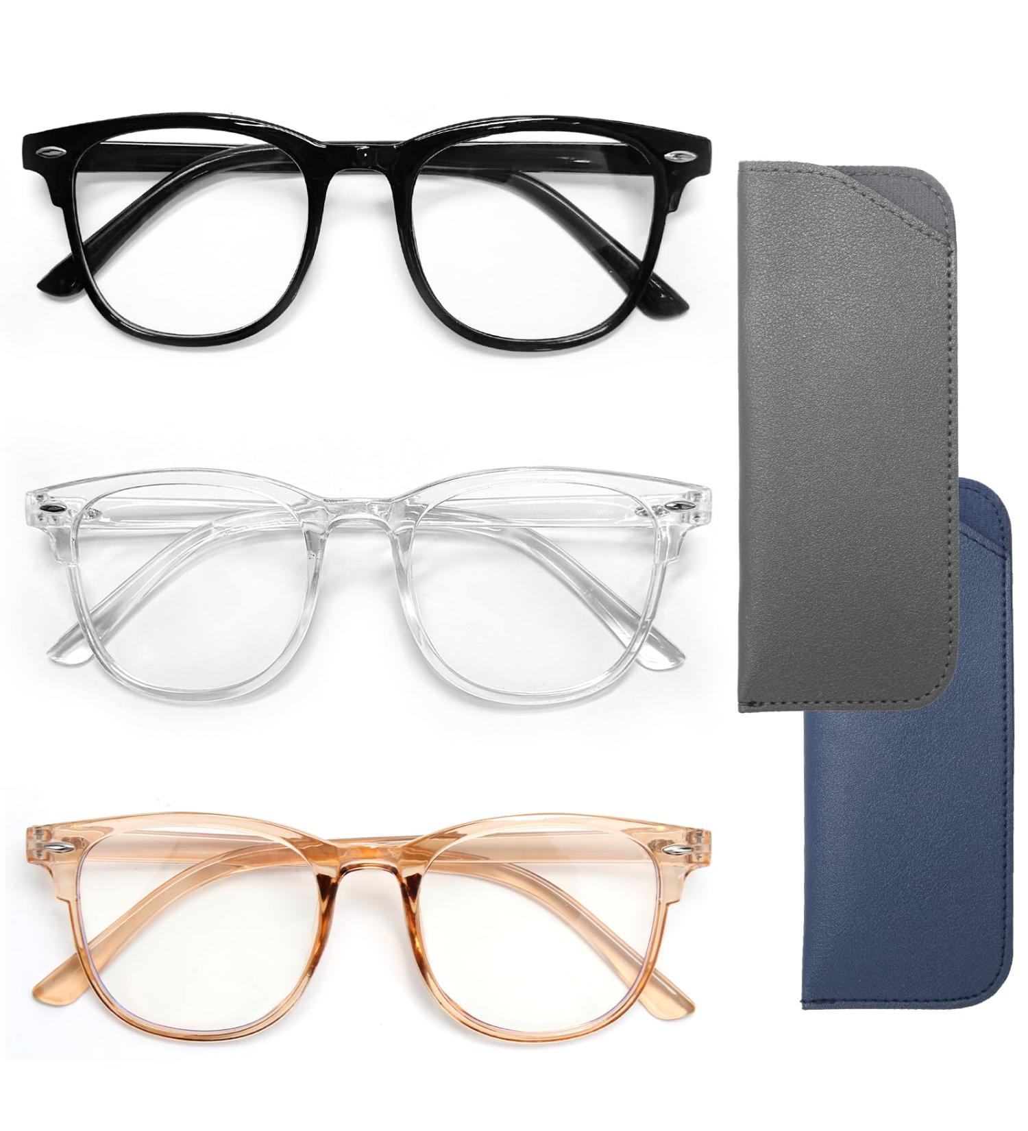 Raykce 3PCS Blue Light Filter Glasses for Men & Women - Blue Light Blocking Computer & Gaming Glasses - Eye Protection & Fatigue Relief in 3 Colors - Buy Online on GoSupps.com