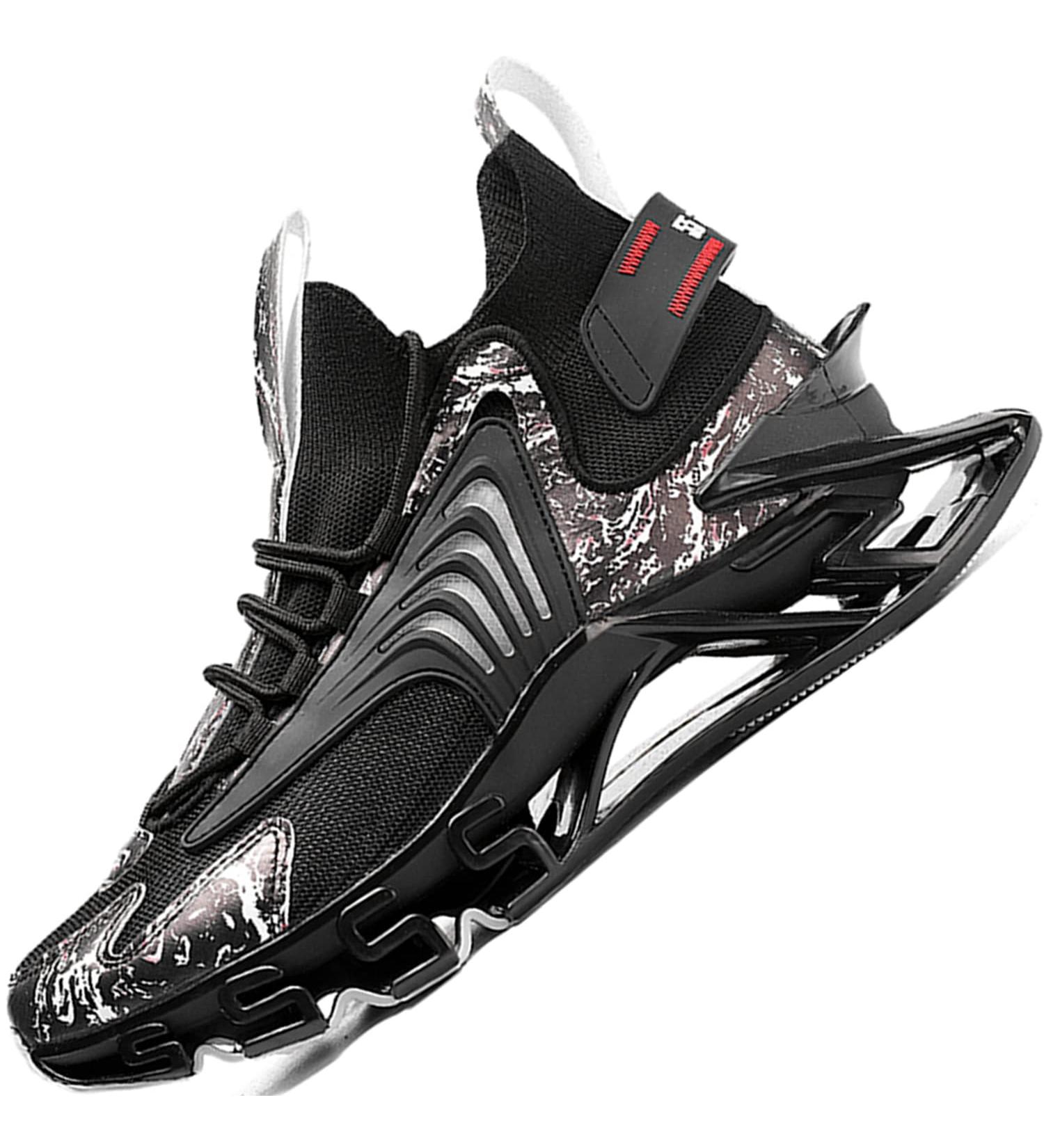 GJUYC Men's Sneakers Shoes - Trail Air Fashion Sport Athletic Running Shoes for Men, Women, Boys, and Kids - Breathable, Casual, and Stylish - Black/White/Blue - Size 11.5 - Buy Online on GoSupps.com