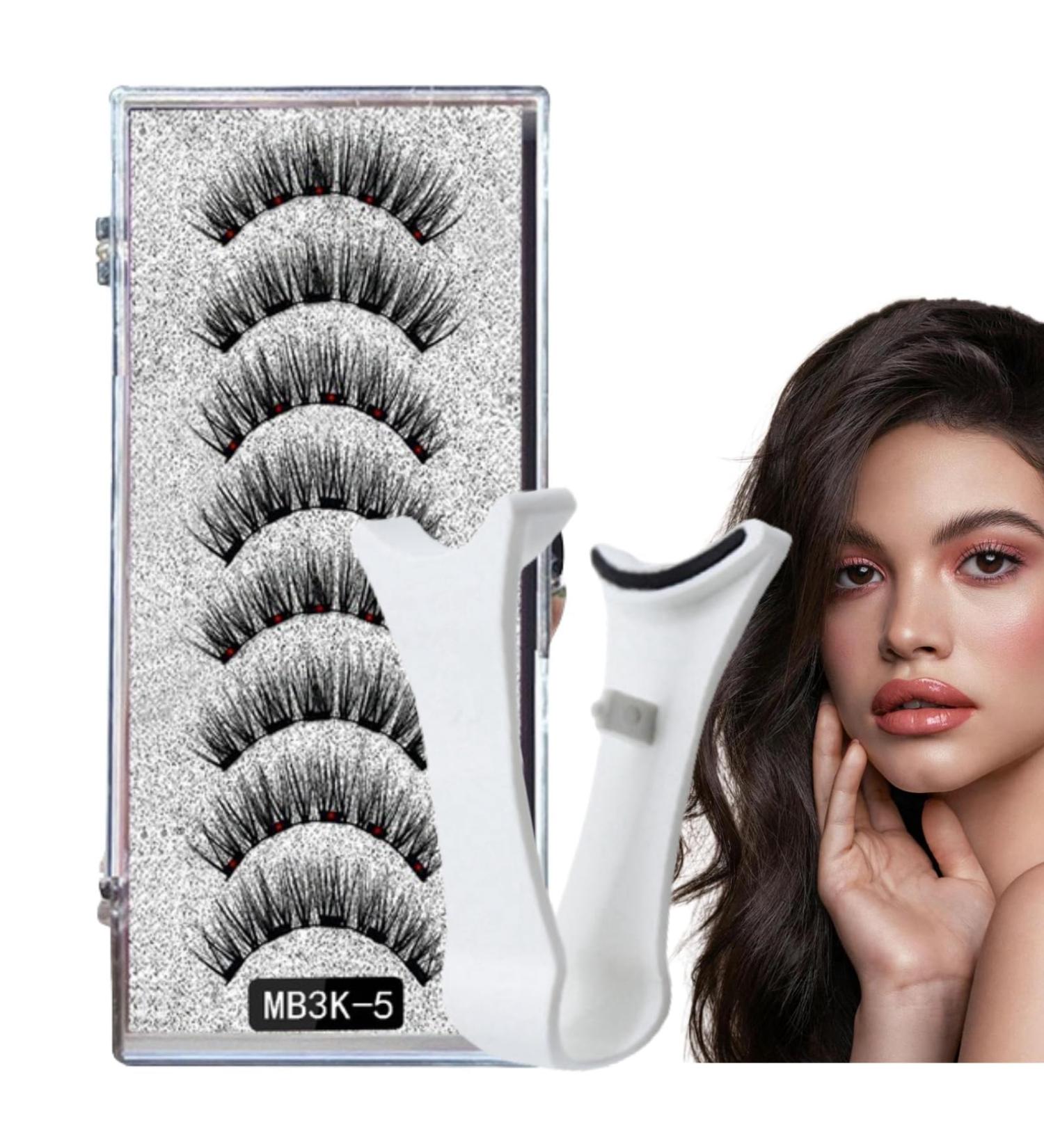 4 Pairs Magnetic Eyelashes with Applicator Magnetic Eyelashes Natural Look Reusable 3D False Lashes Magnetic Lashes No Liner No Glue Magnetic False Eyelashes Kit Black Eyelashes No Eyeliner Fake Lash - Buy Online on GoSupps.com