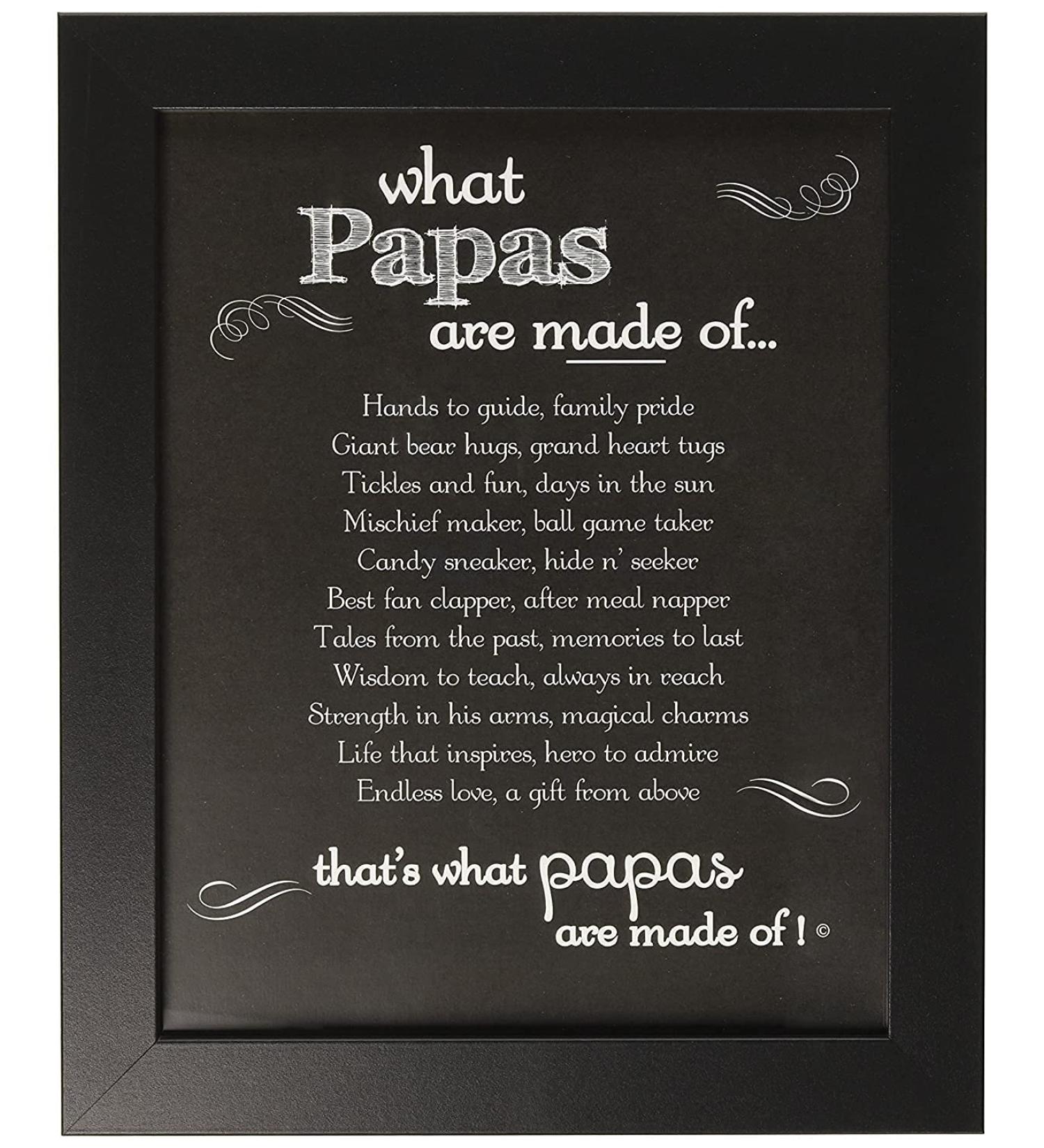 Papa Chalkboard Frame - Personalized Gift for Father's Day, Birthday, or Birth of Grandchild | Made in USA - Buy Online on GoSupps.com