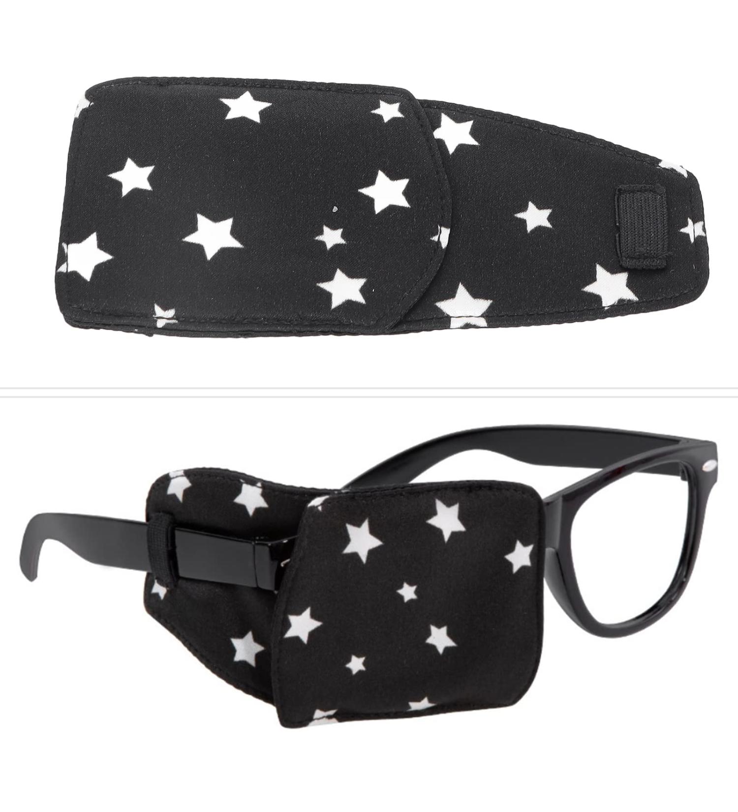 Kids Glass Eye Patch for Lazy Eye Amblyopia Strabismus Silk Soft Breathable Full Coverage Washable Lazy Eye Glass Cover(Star) - Buy Online on GoSupps.com