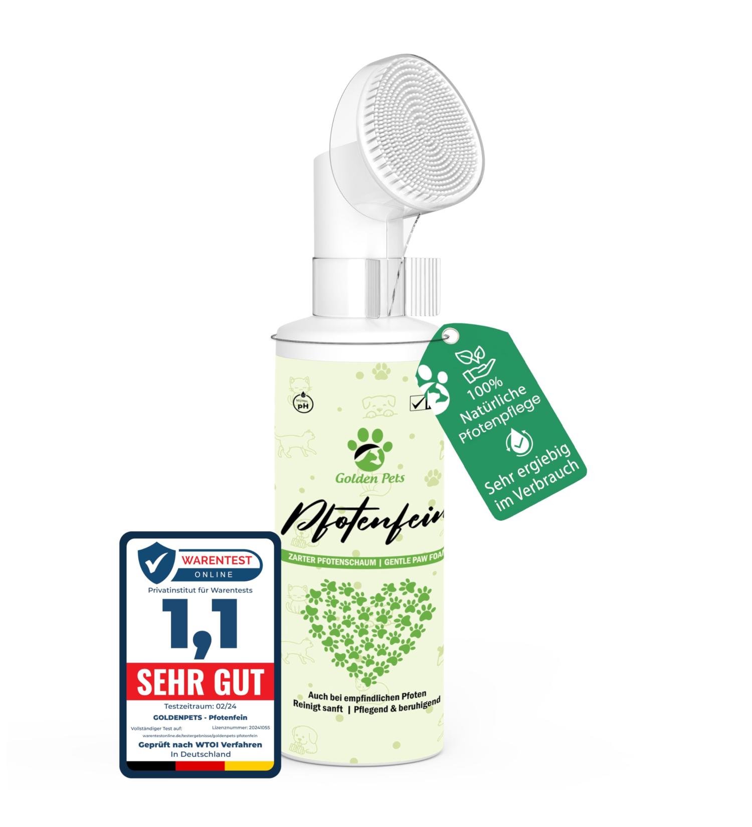 Natural Paw Cleaner for Dogs & Cats - 200ml Waterless Foam 100% Eco-Friendly Dog Accessories & Care + Free Golden Pets eBook - Buy Online on GoSupps.com