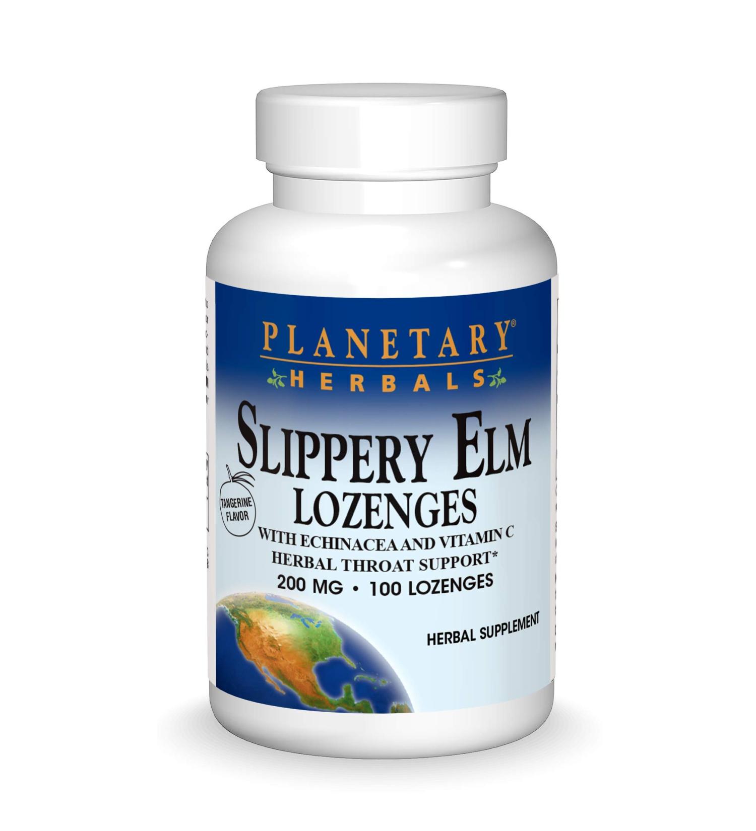 Planetary Herbals Slippery Elm Lozenges 100 Count - Buy Online on GoSupps.com