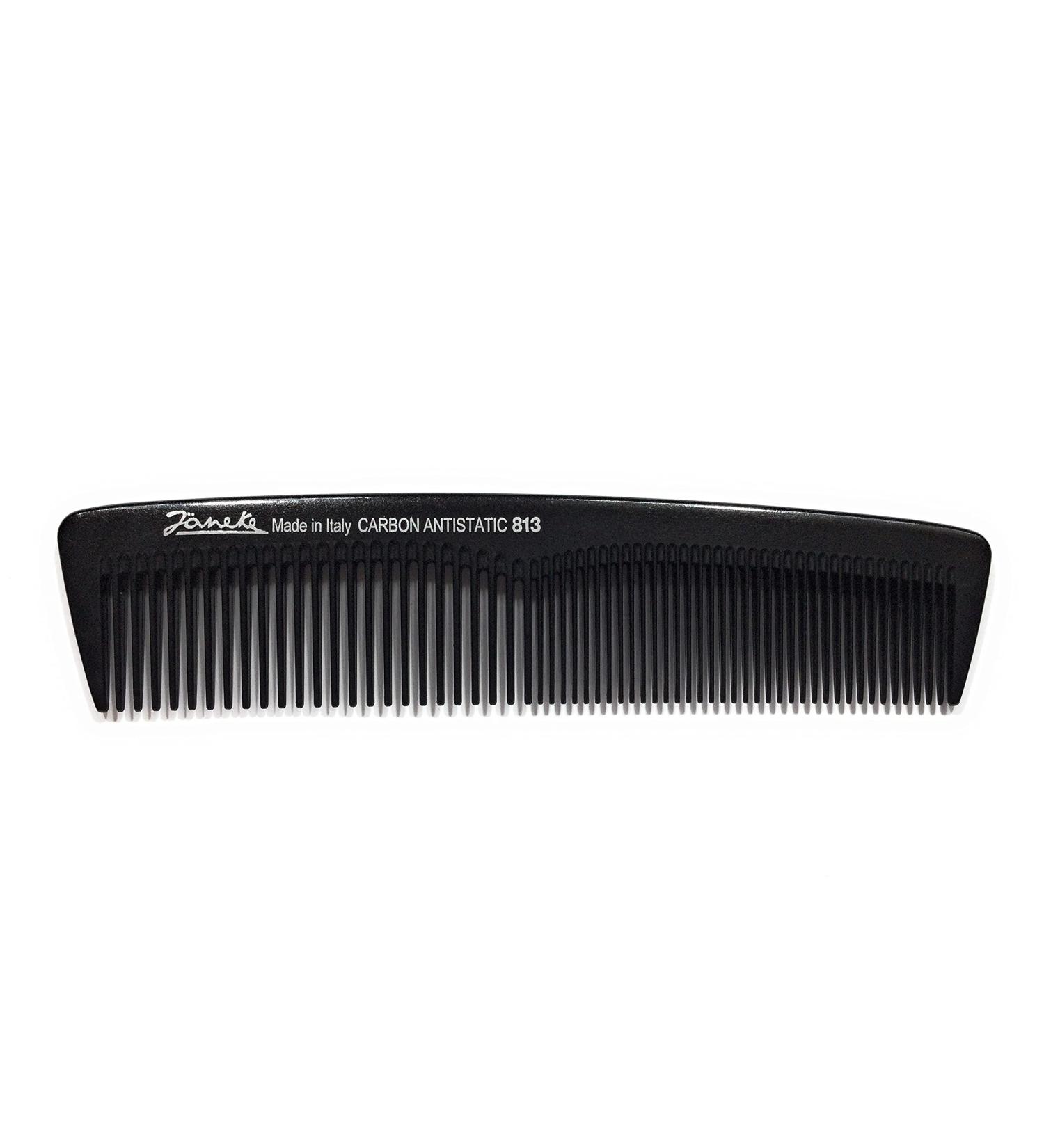 J neke Pocket Comb 55813 | Antistatic Carbon Hair Comb (14 cm) | Fine & Wide Teeth | Ideal for Hair & Beard Care - Buy Online on GoSupps.com