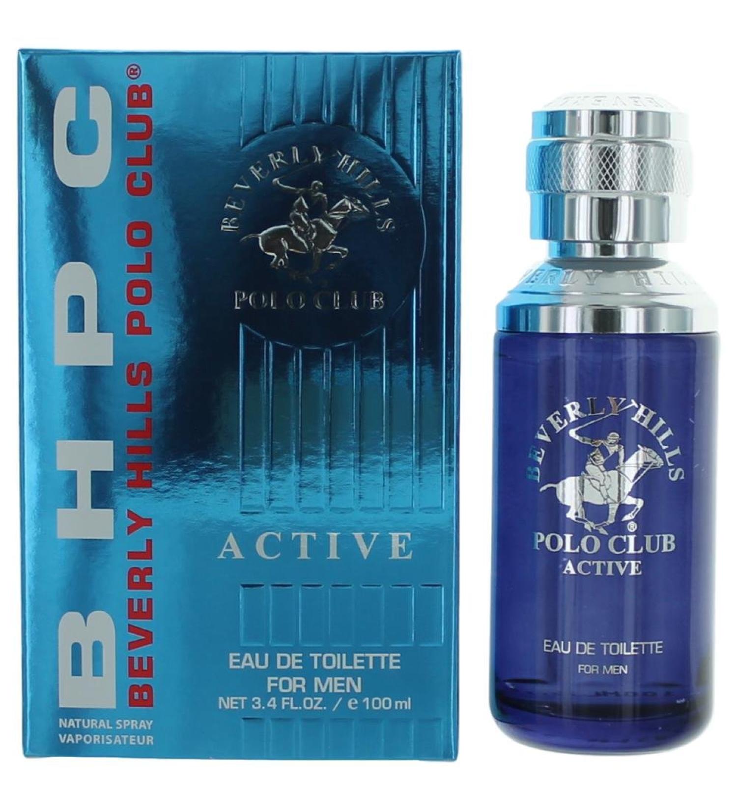 Beverly Hills Polo Club ACTIVE - Cologne for Men with Notes of Citrus - Fresh & Sporty Fragrance Scent - Eau De Toilette Spray 3.40fl.oz / 100ml