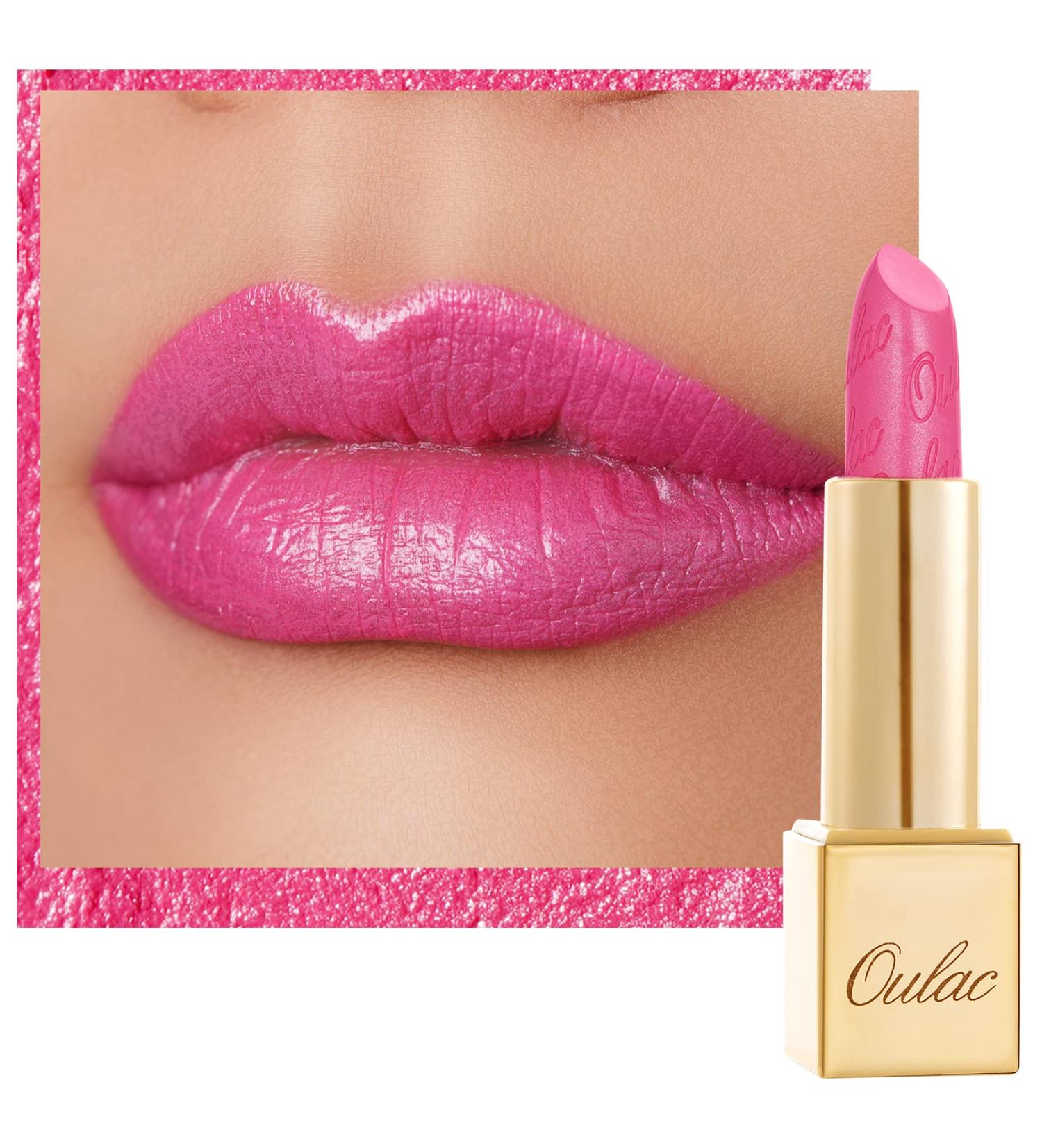 Oulac Lipstick - Metallic Gloss Finish Long-Lasting & Moisturizing Vegan Waterproof - Sweet Lolita Pink (4.3g) - Buy Online on GoSupps.com
