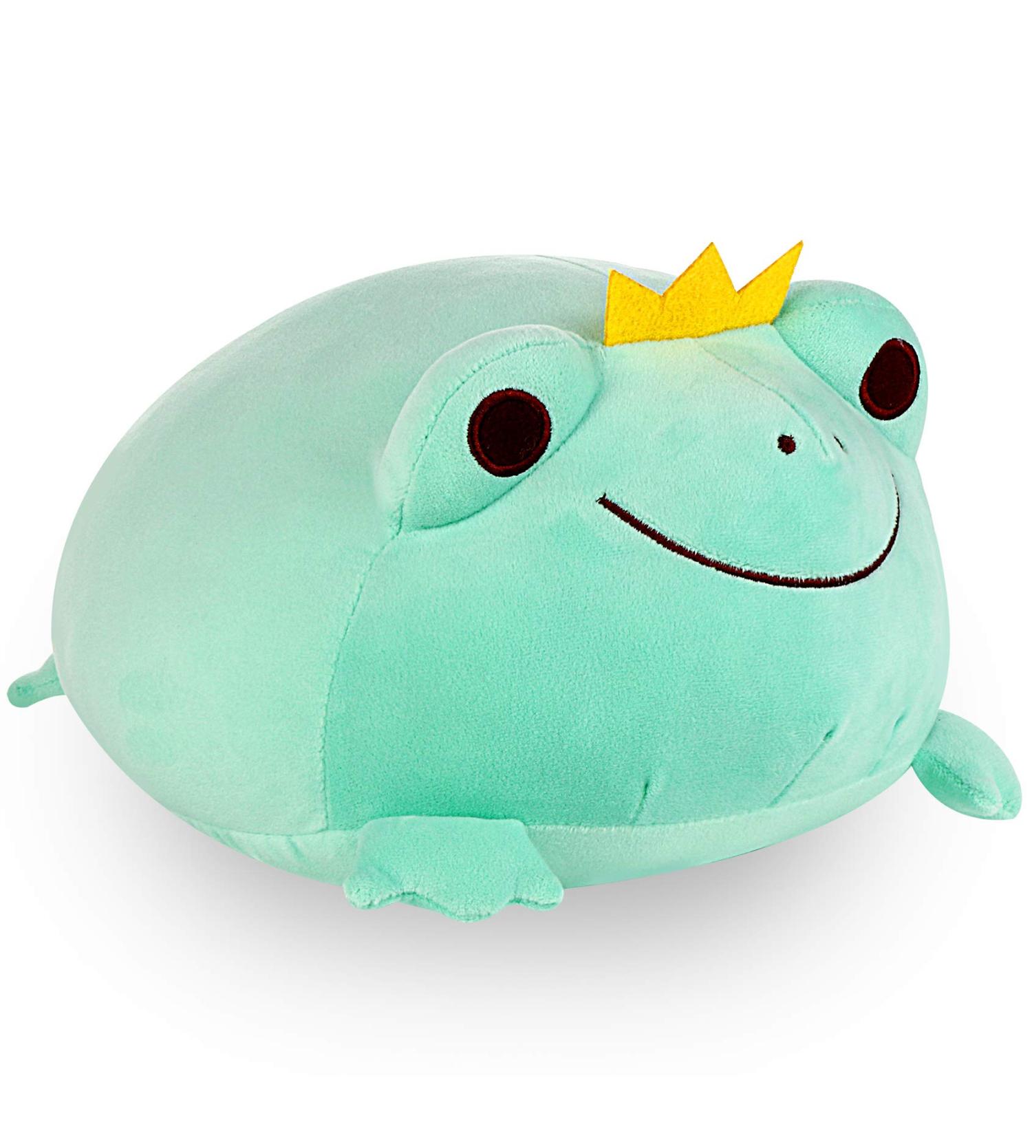 JUNERAIN Super Soft Frog Plush Stuffed Animal Hugging Pillow - 35cm Mint Green | Adorable Toy Gift for Kids, Toddlers, Boys, Girls | Cuddly Frog Decoration - Buy Online on GoSupps.com