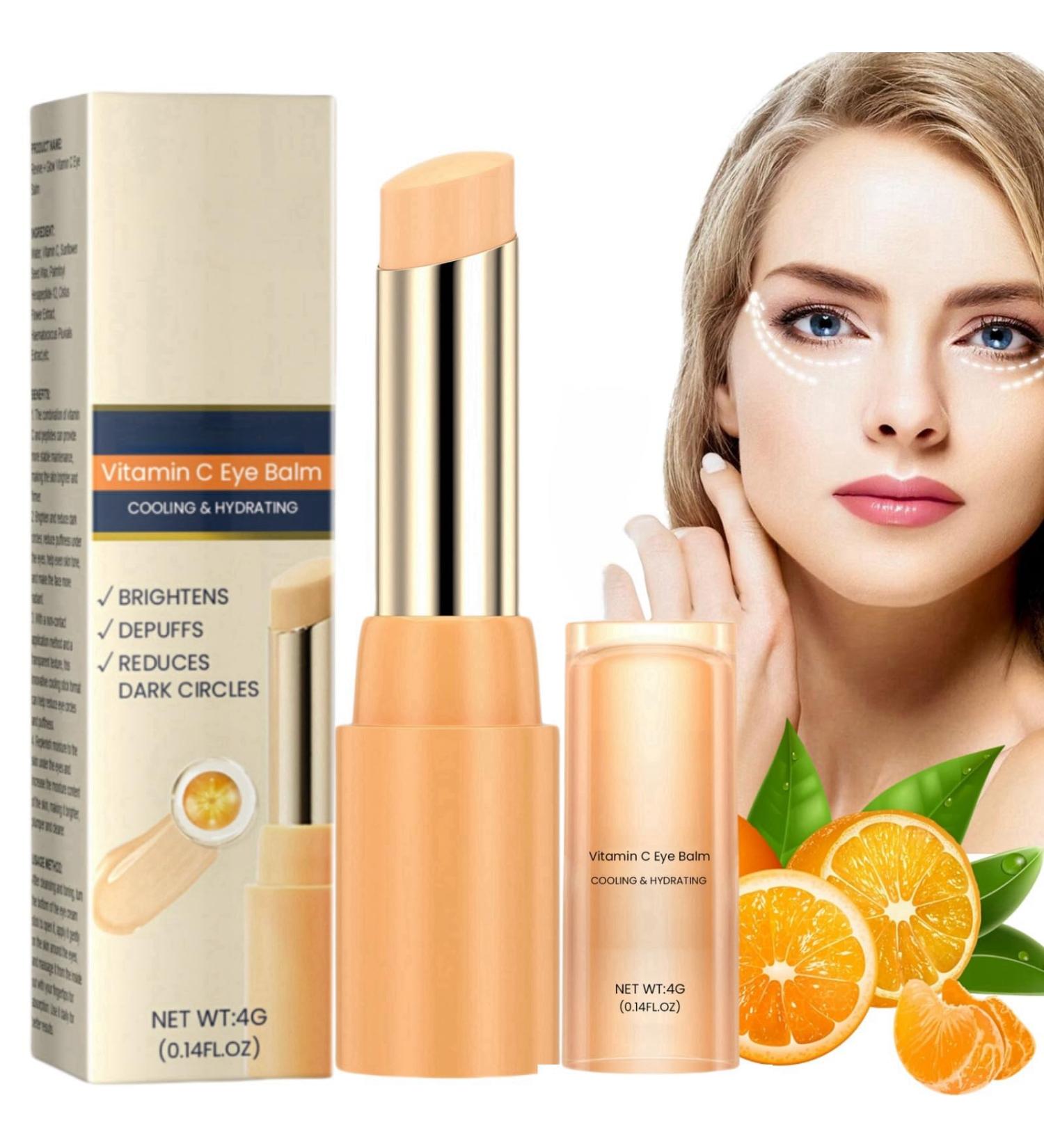 Vitamin C Eye Cream Stick Brighten Vitamin C Eye Balm Moisturised Glow Eye Care Stick Anti Wrinkle Eye Cream Stick for Puffy Eyes Cooling & Hydrating Eye Cream Moisturizer Stick Eye Cream Anti Aging - Buy Online on GoSupps.com