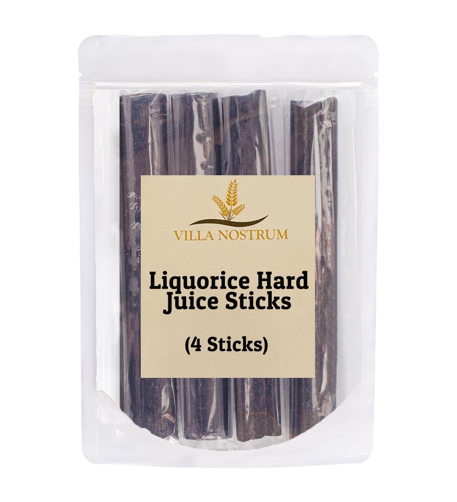 Liquorice Hard Juice Sticks (4 Sticks) by Villa Nostrum