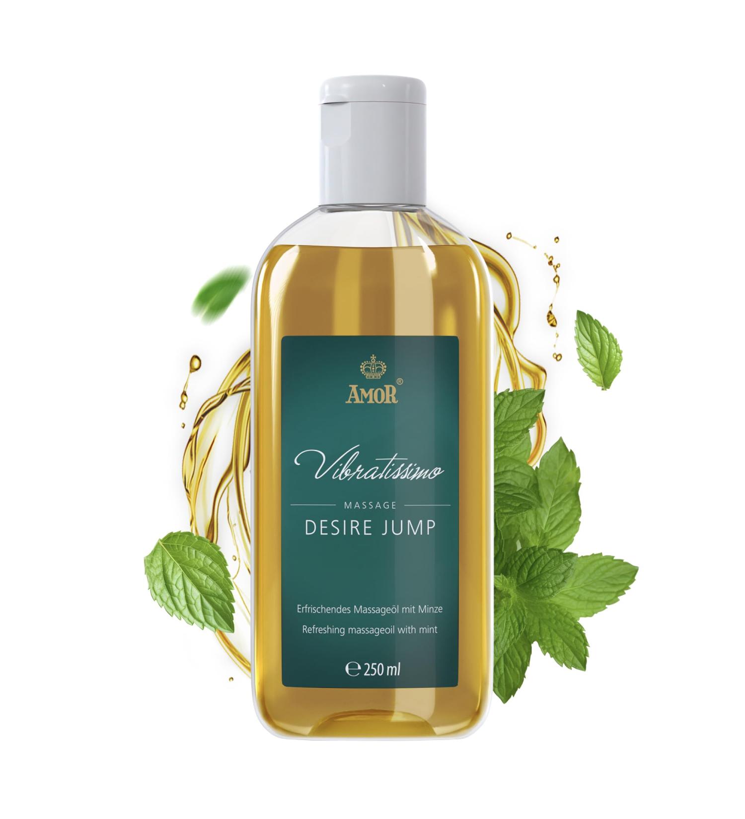 Vibratissimo Desire Jump - Refreshing Massage Oil with Mint Erotic Love Oil Desire Jump 250 ml (Pack of 1) - Buy Online on GoSupps.com