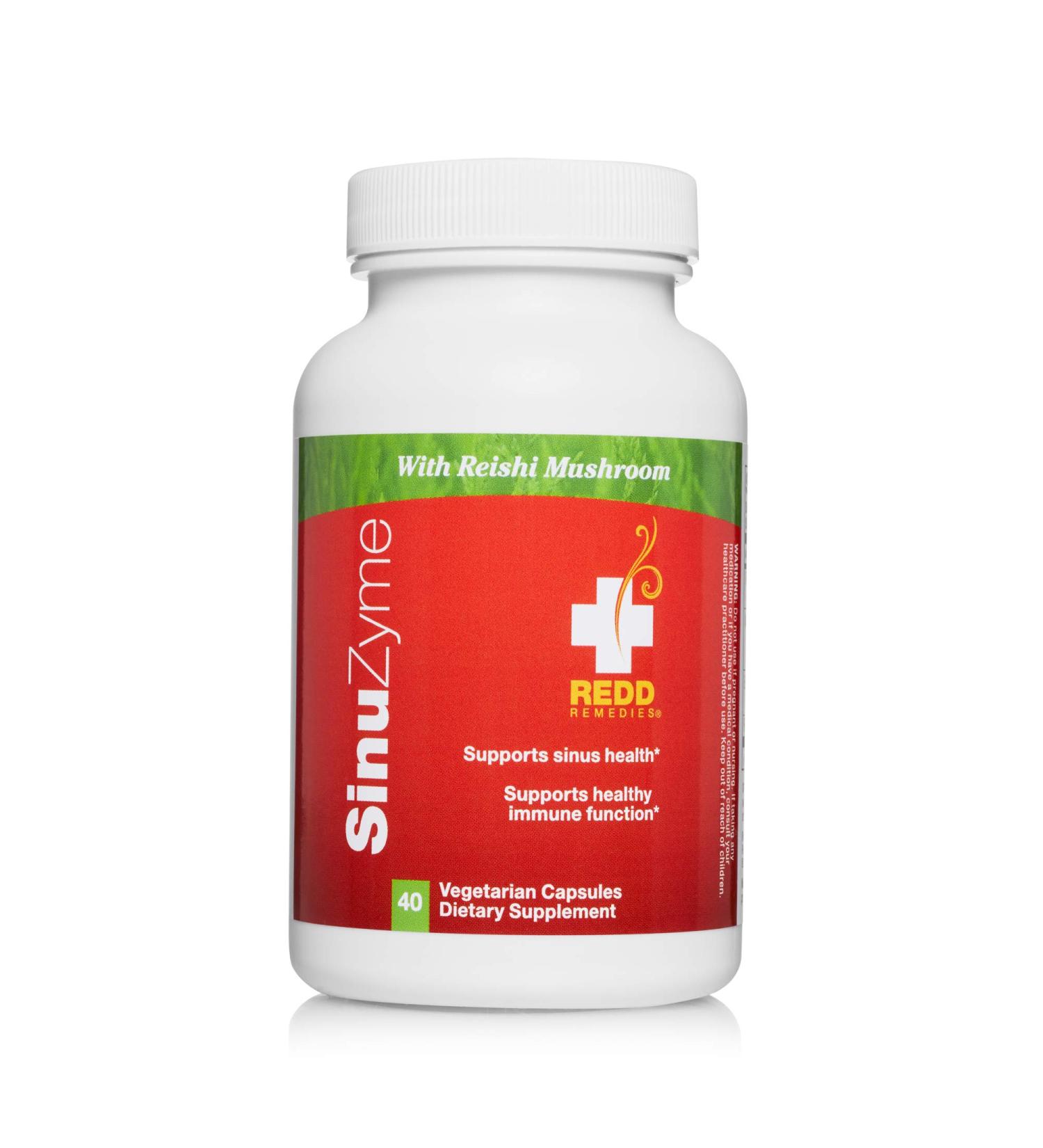 Redd Remedies SinuZyme 40 Capsules - Sinus and Immune Support - Buy Online on GoSupps.com