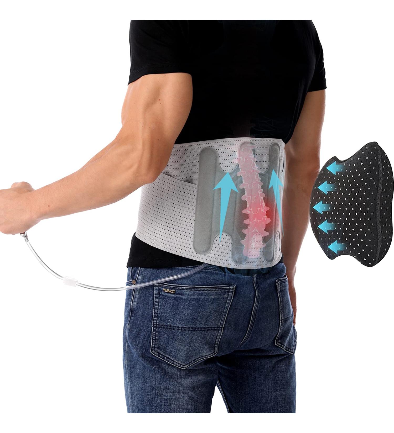 Adjustable Inflatable Back Bandage with Lumbar Support Pain Relief for Herniated Disc & Sciatica | Medium Size (33-37) - Buy Online on GoSupps.com