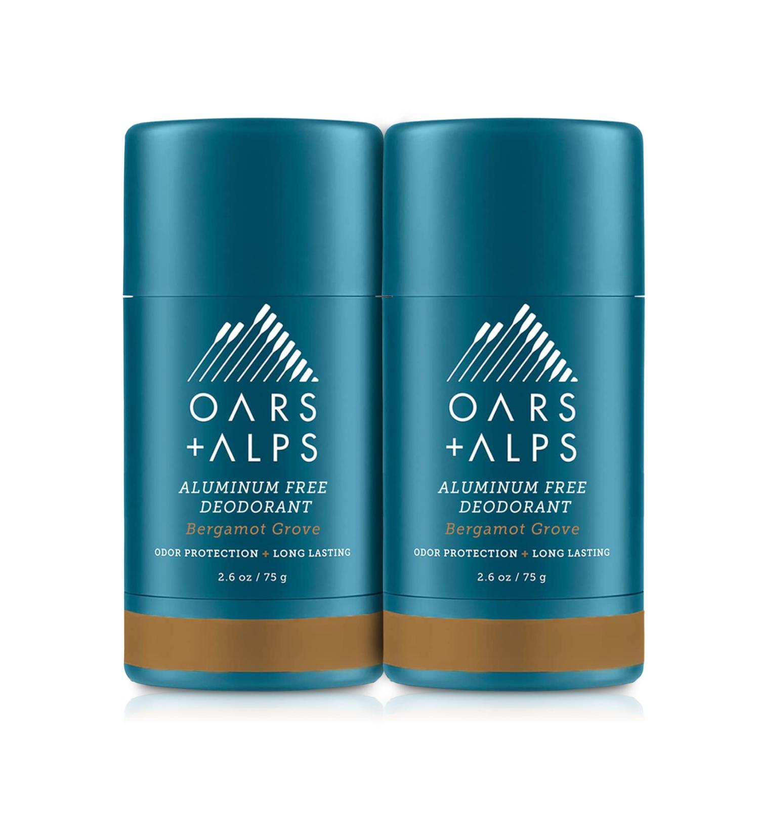 Oars + Alps Aluminum Free Deodorant for Men and Women Dermatologist Tested and Made with Clean Ingredients Bergamot Grove 2 Pack 2.6 Oz Each 2ct - Bergamot Grove 2.6 Ounce (Pack of 2) - Buy Online on GoSupps.com