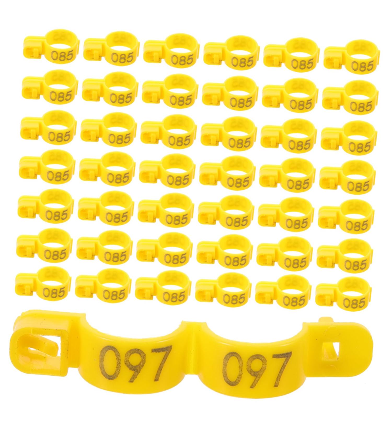Sosoport 100pcs Disposable Chicken Leg Ring Labels Chicken Bands Farm Marker Tools Guinea Plastic 3x1.8cm Yellow - Buy Online on GoSupps.com