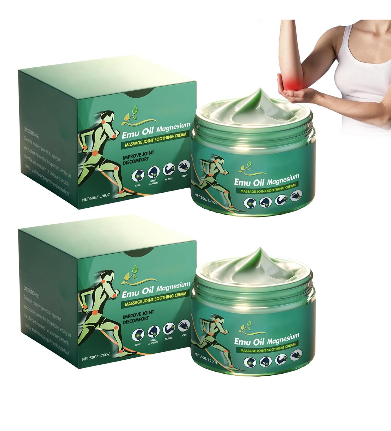 Cr me Articulaire au Menthol Soin Doux Genoux et Poignets Soulagement des Sollicitations Quotidiennes Formule de Massage Absorption Rapide Cr me de Massage Soutien de la Mobilit Lot de 2 - Buy Online on GoSupps.com