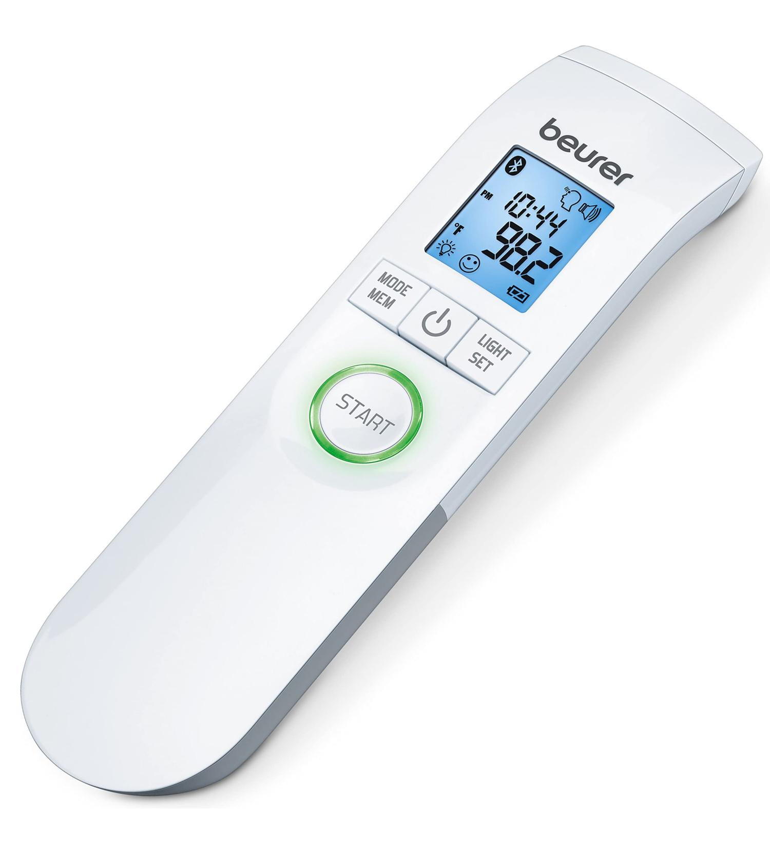 Beurer FT95 Bluetooth Non-Contact Thermometer - High Accuracy XL Display - 60 Memory Spaces - White - Buy Online on GoSupps.com