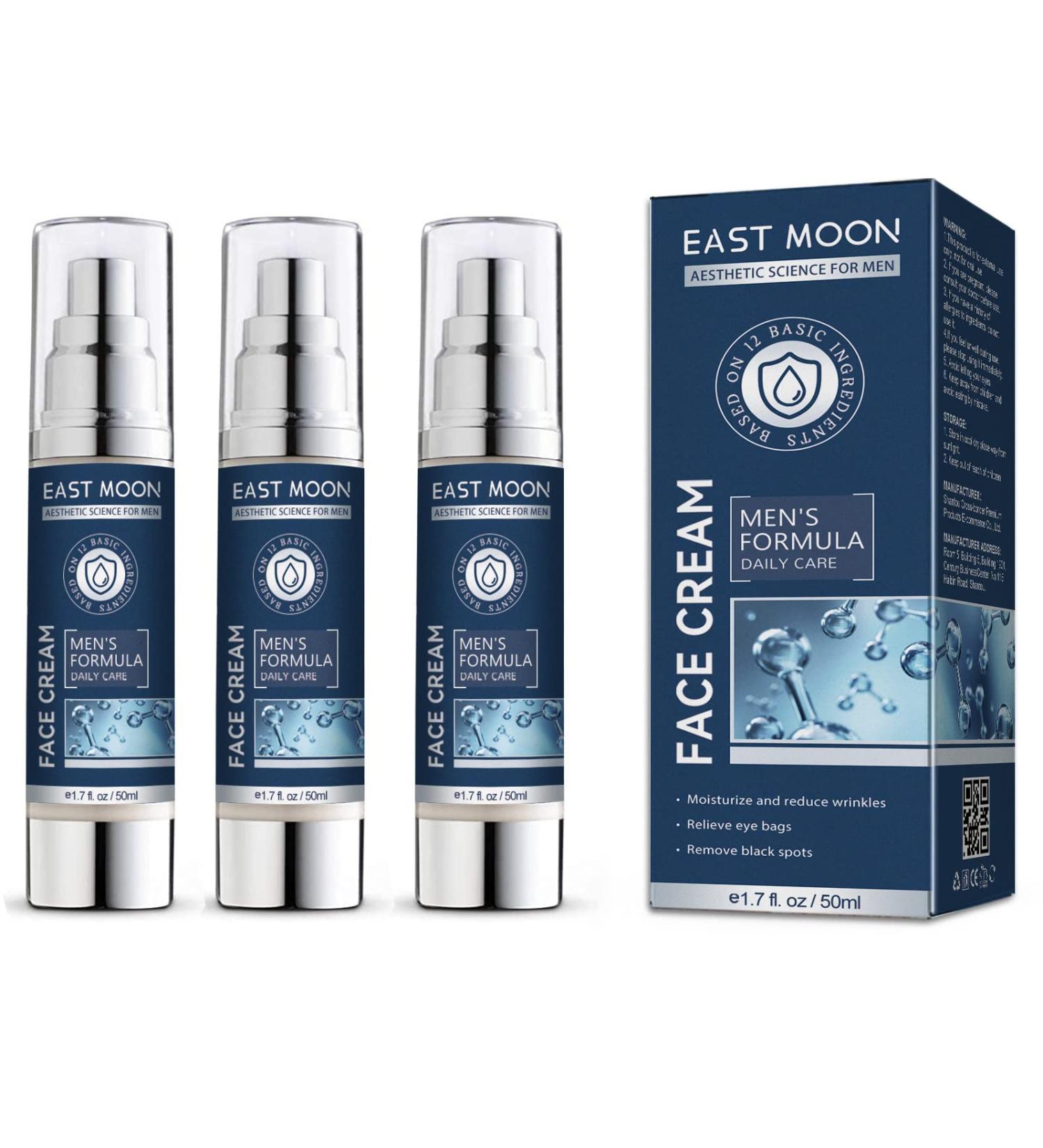 Men's Face Cream - 6-in-1 Facial Care & Eye Bag Treatment | Aesthetic Science for Men Daily Formula for Healthy Skin - Buy Online on GoSupps.com