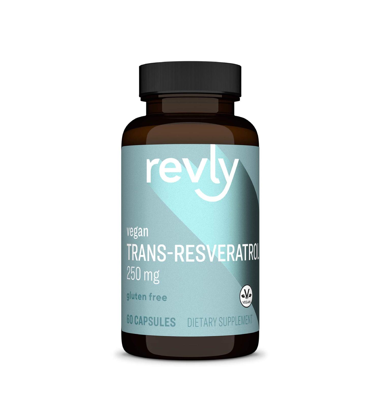 Revly Trans-Resveratrol 250mg - 60 Capsules | 2-Month Supply | Vegan Formula by Amazon Brand - Buy Online on GoSupps.com