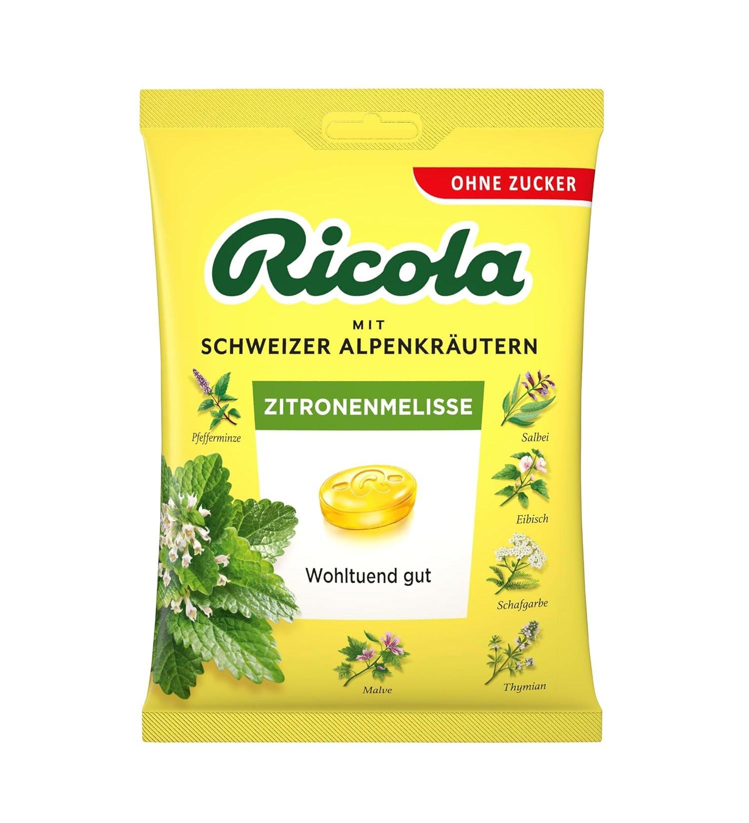 Buy Ricola Lemon Balm 75g - Swiss Herbal Candy Sugar-Free Vegan Made with 13 Alpine Herbs Refreshing Lemon Taste - International Shipping - Buy Online on GoSupps.com