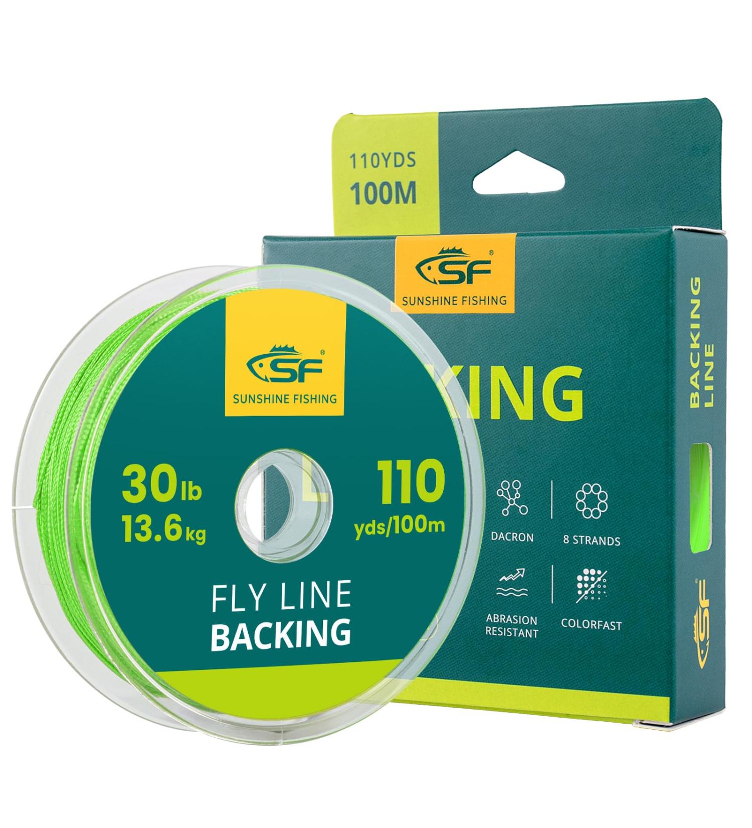 SF Fly Fishing Backing Cord - 20LB/30LB Woven Line 100m Green Fishing Cord for Trout - Durable & Strong - Buy Online on GoSupps.com