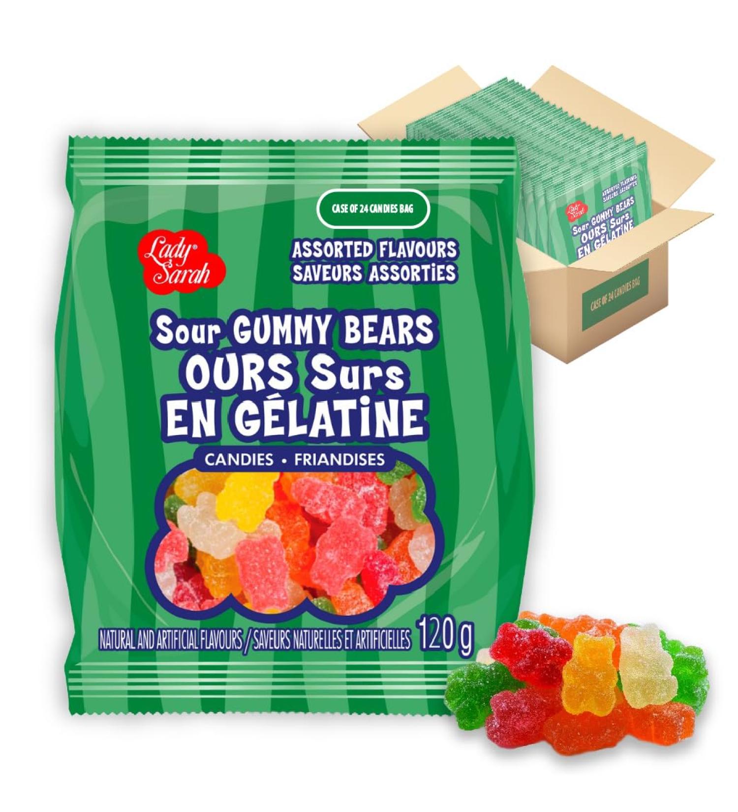 Lady Sarah Sour Gummy Bears 120 g (Parent ASIN) (24) Case pack of 24 - Buy Online on GoSupps.com