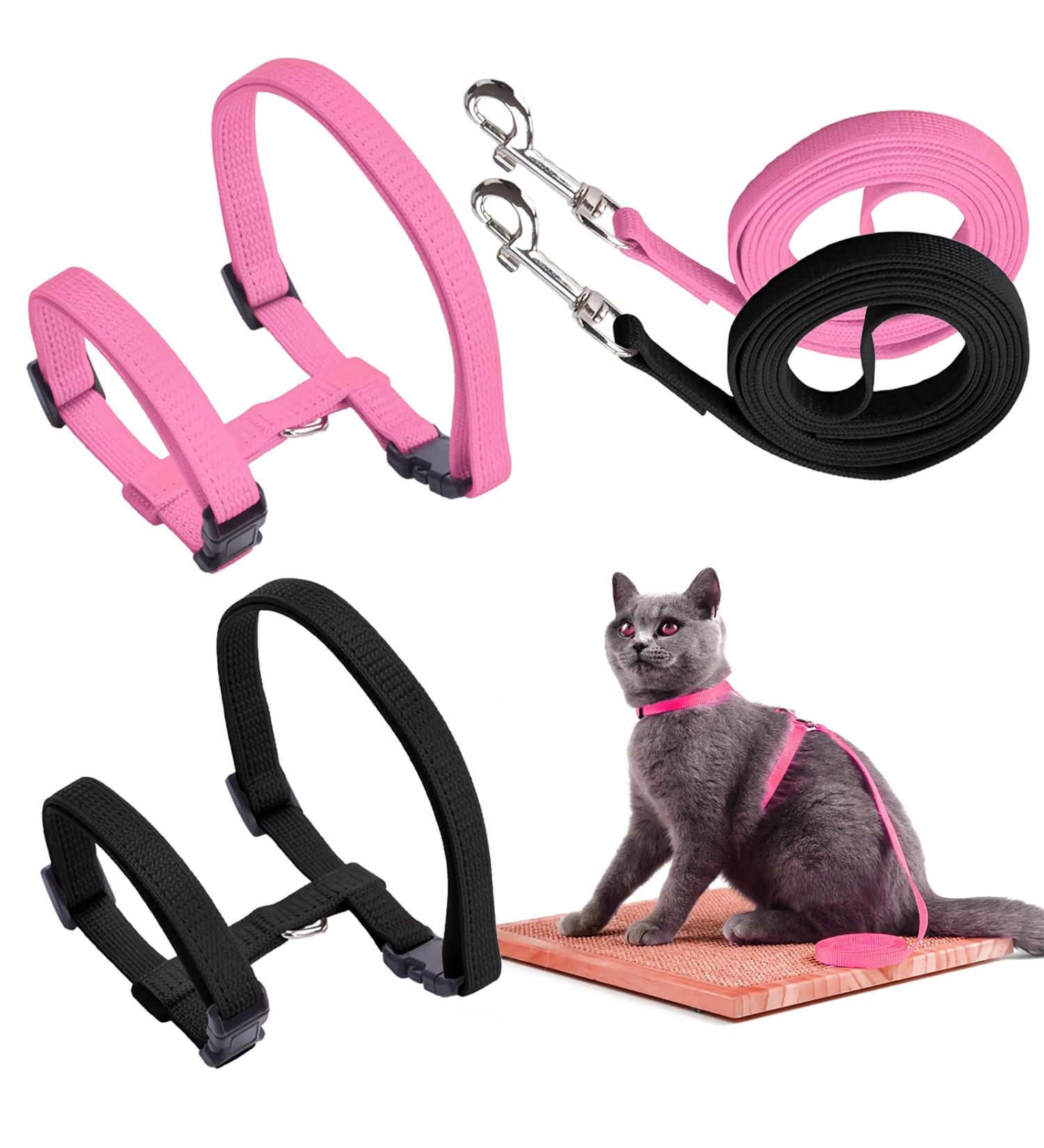 Yutou Soft Cat Dishes & Adjustable Leash Set - Outbreak-Proof Harness for Kittens Puppies & Rabbits - Buy Online on GoSupps.com